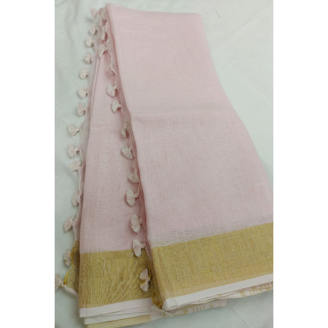 Linen World Facebook ad: Pure handwoven linen & silk sarees