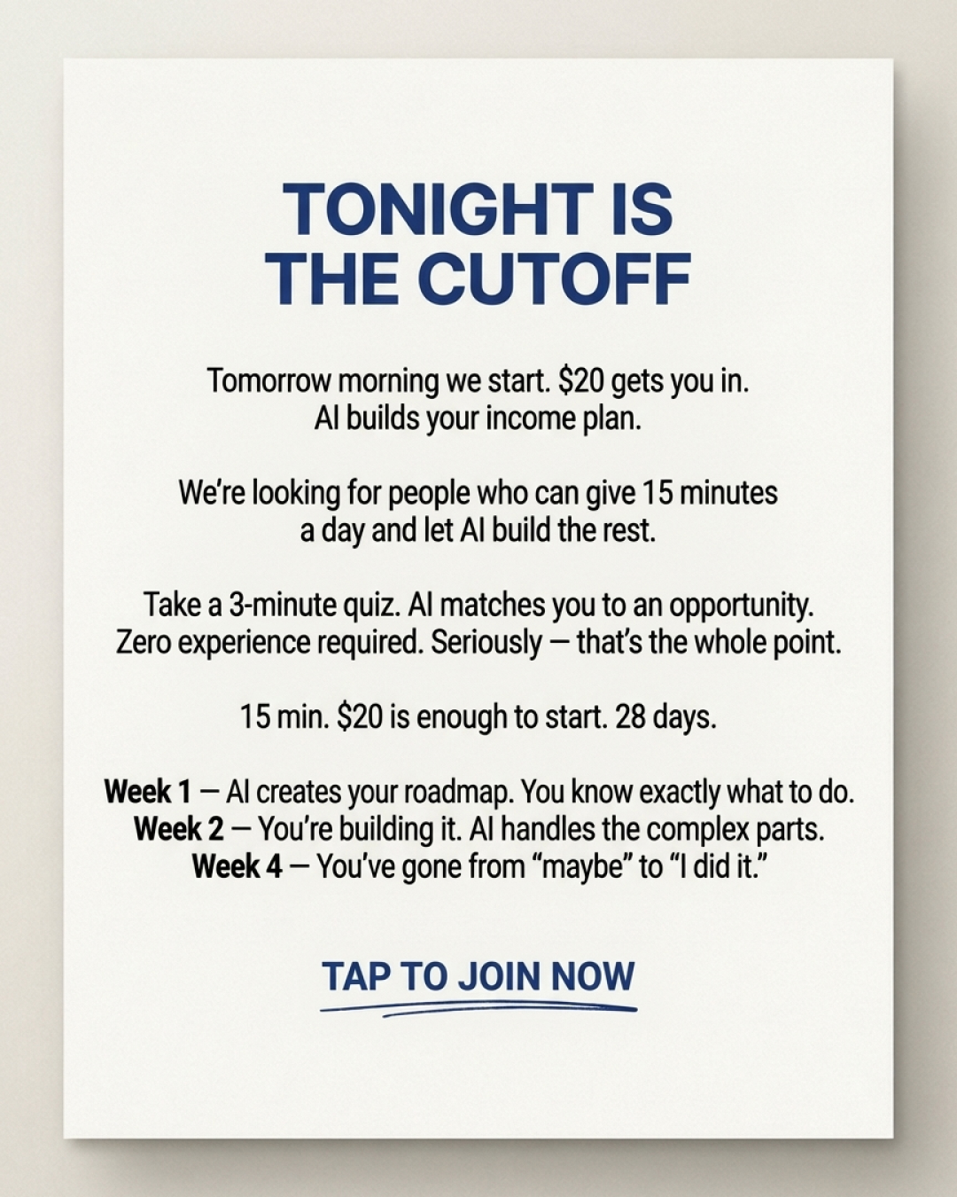 Practical AI Facebook ad