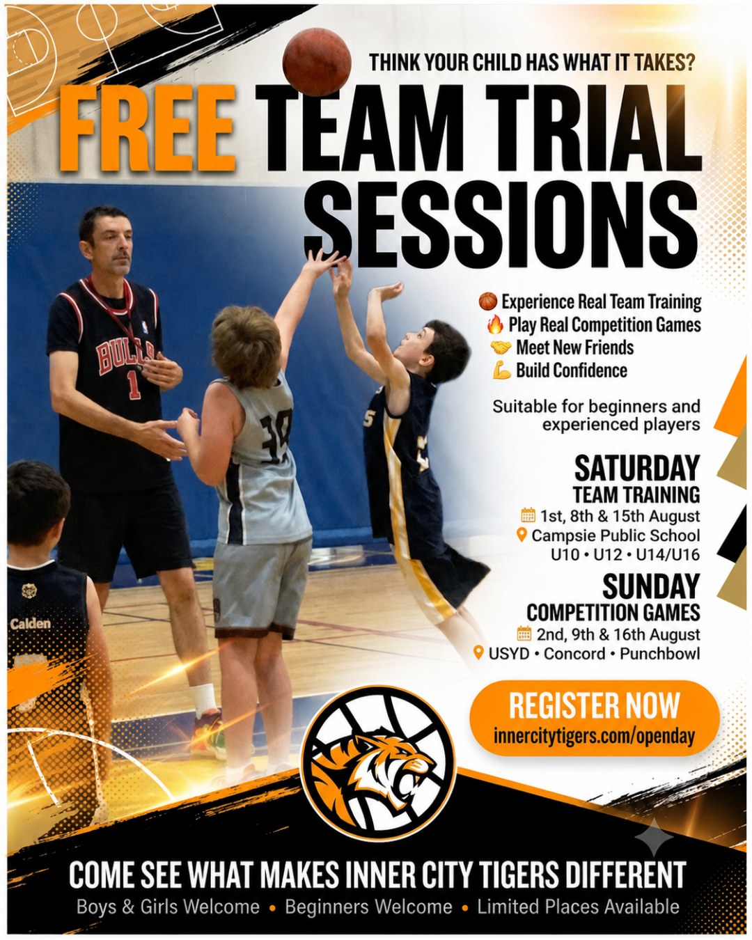 Inner City Tigers Facebook ad