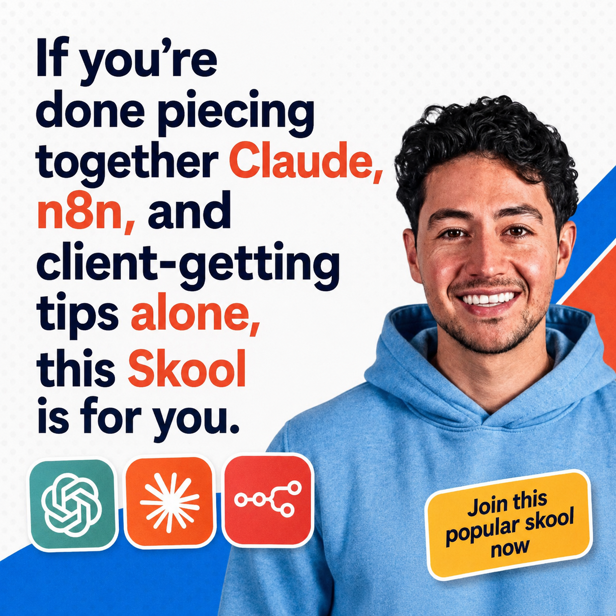 Skool Facebook ad