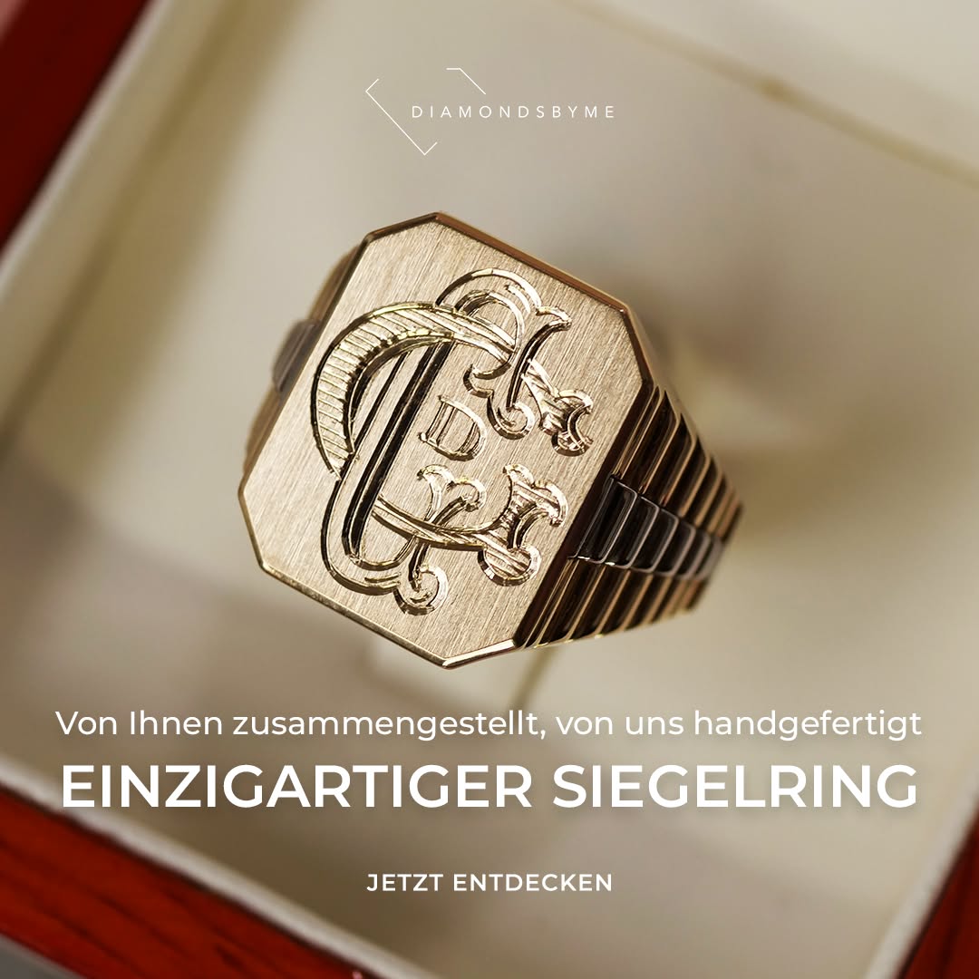 Diamondsbyme DE Facebook ad: Entdecken Sie unsere Herrenringe!