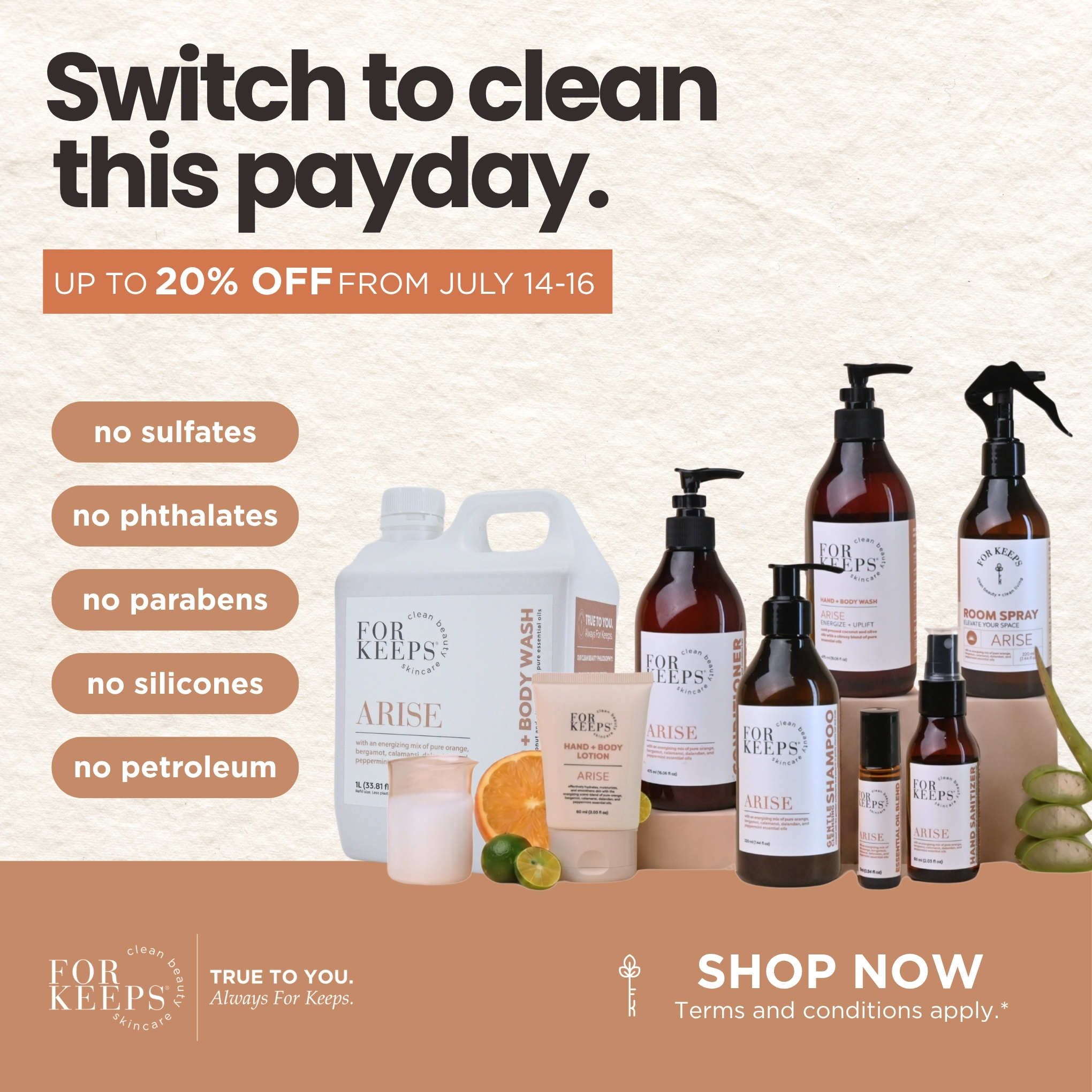 For Keeps Clean Beauty Facebook ad