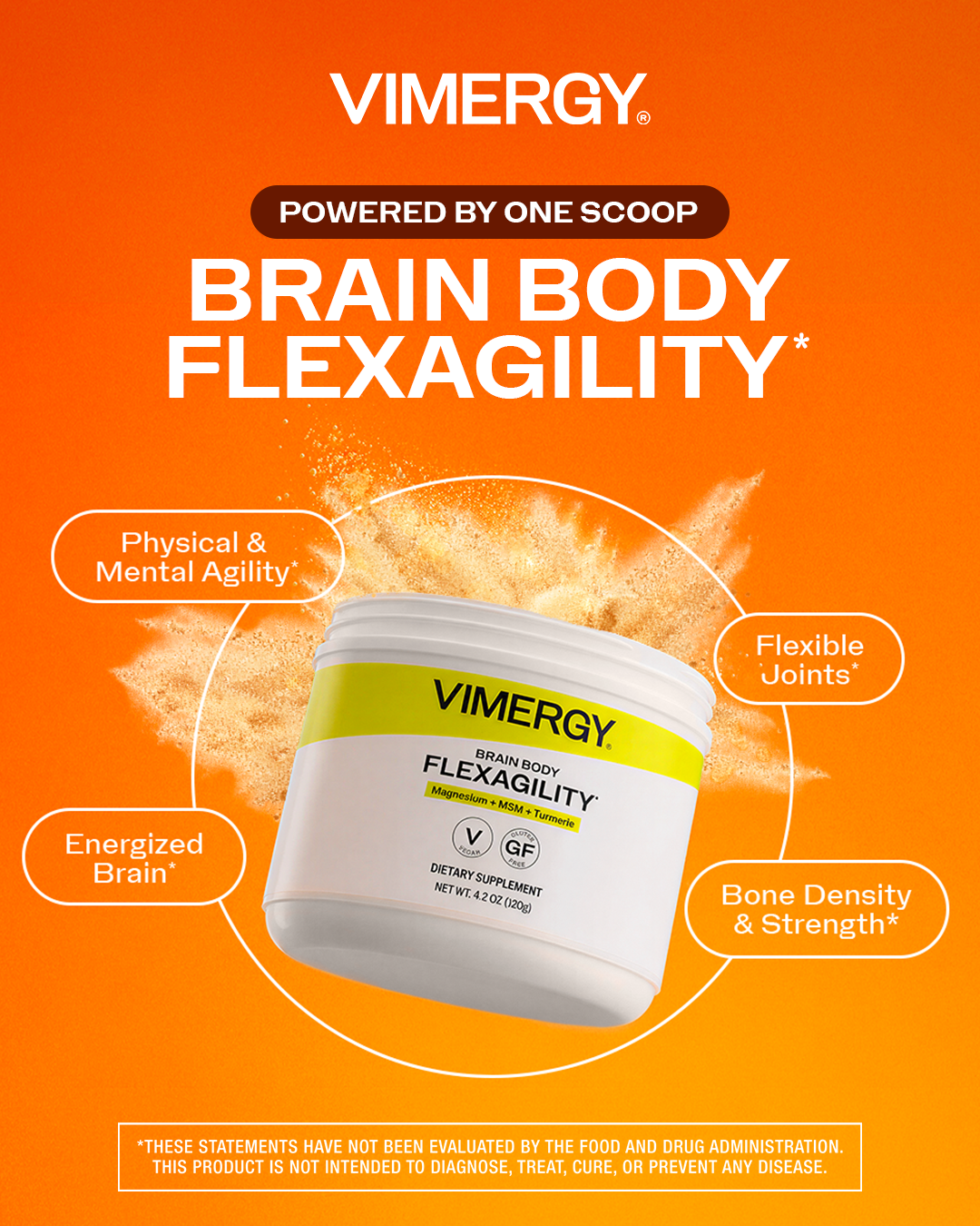 Vimergy Facebook ad: Mind & Body: Powered by One Scoop