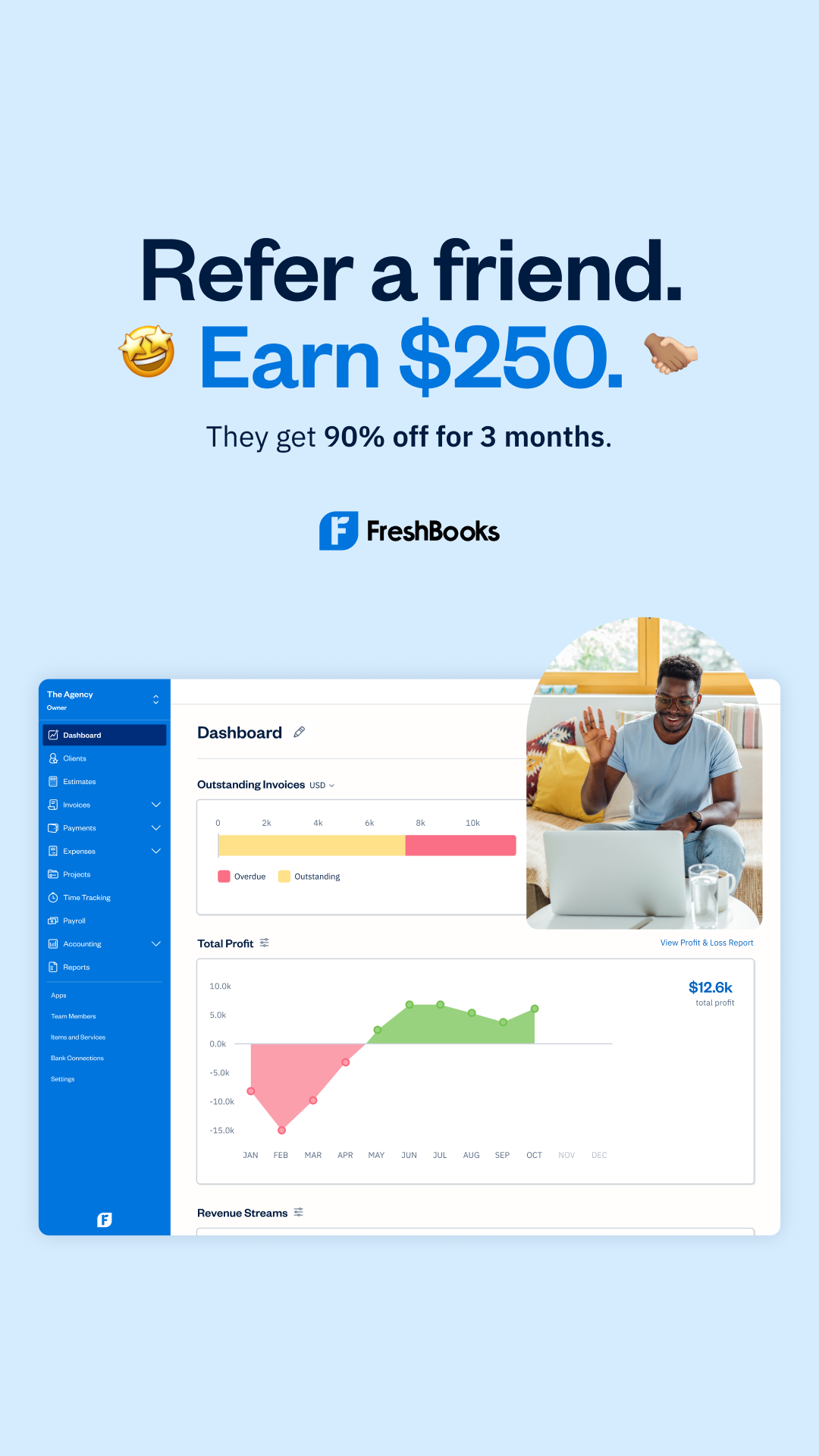 FreshBooks Facebook ad