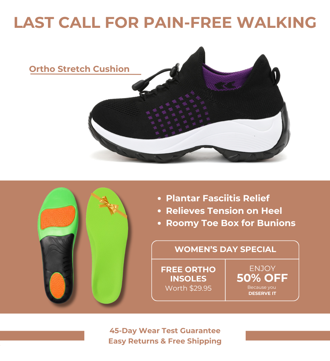 OrthoShoes Facebook ad: BIGGEST Women's Day Sale Ever!