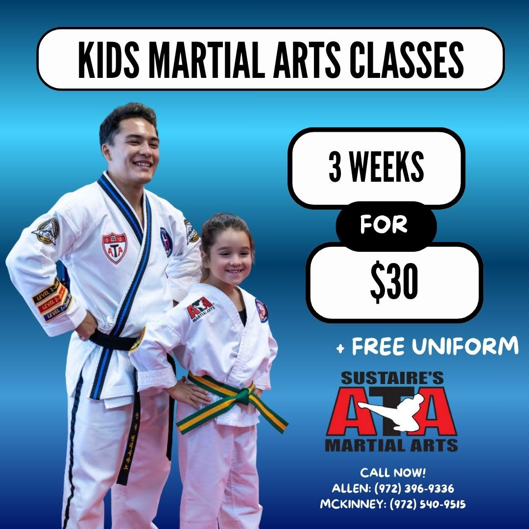 Sustaire's Karate for Kids ATA - Allen Facebook ad from Oct 9, 2025