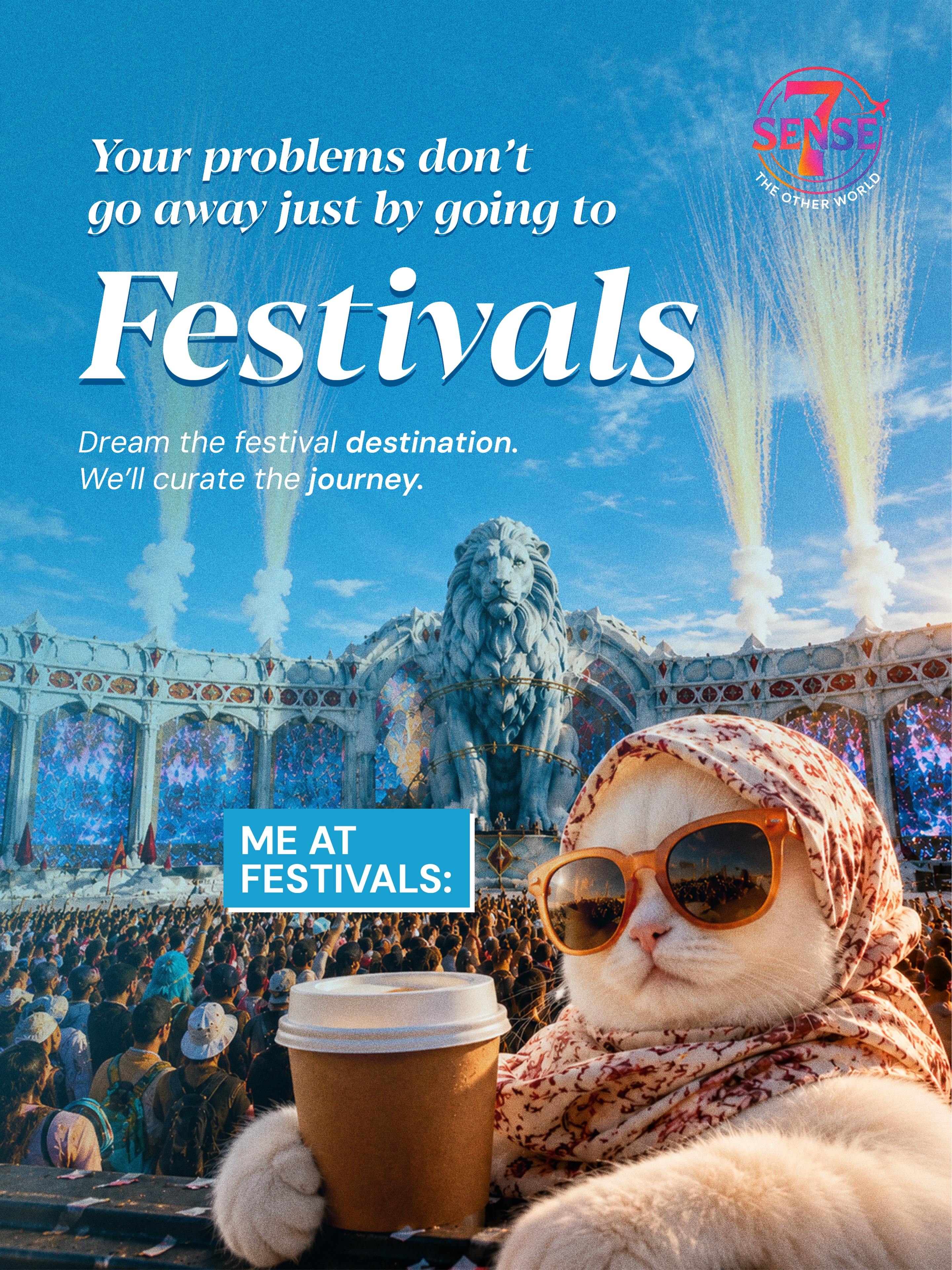 7th Sense - The Other World Facebook ad: Me at Music Festivals