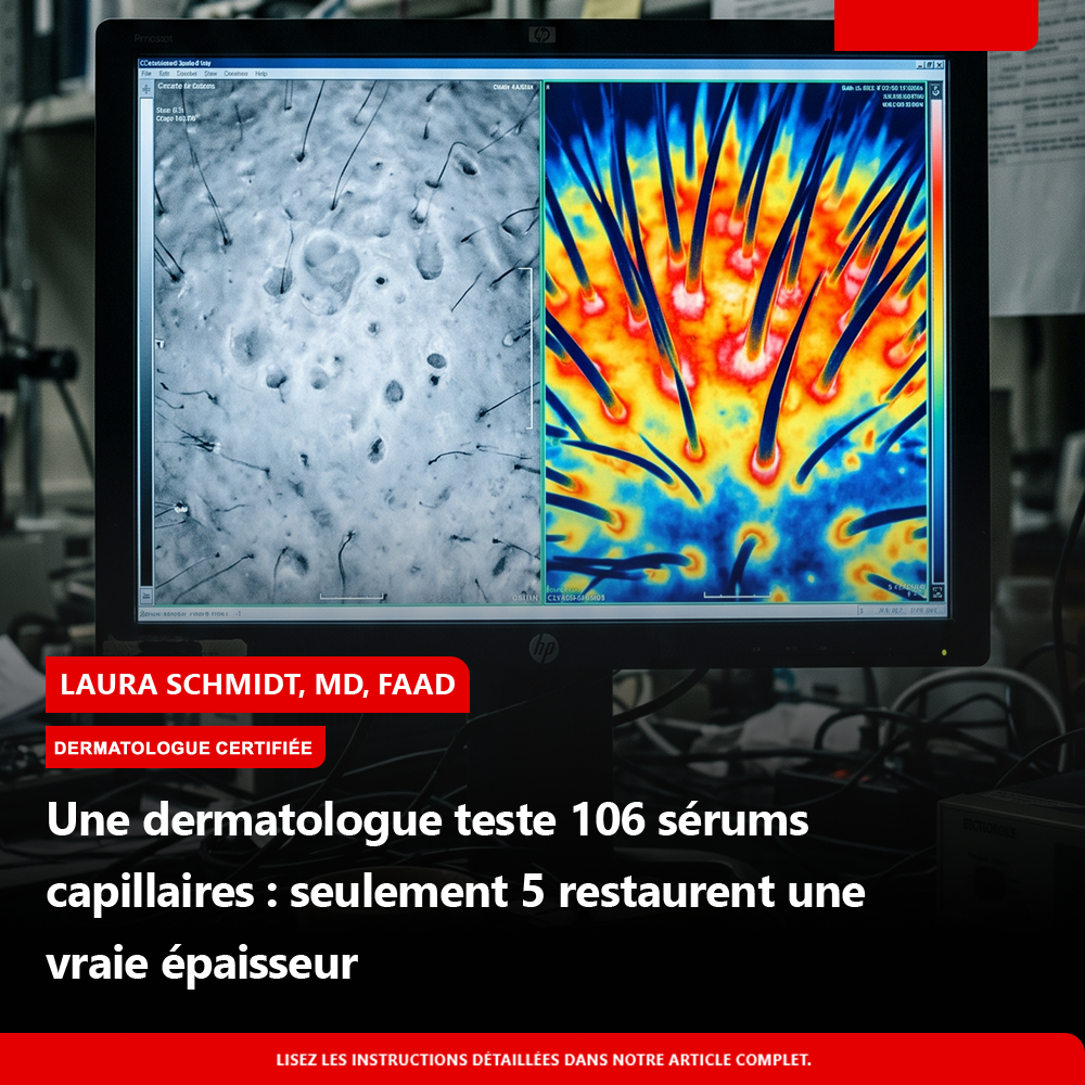 La Revue Beauté Facebook ad: Une dermatologue teste 106 sérums capillaires: seulement 5…