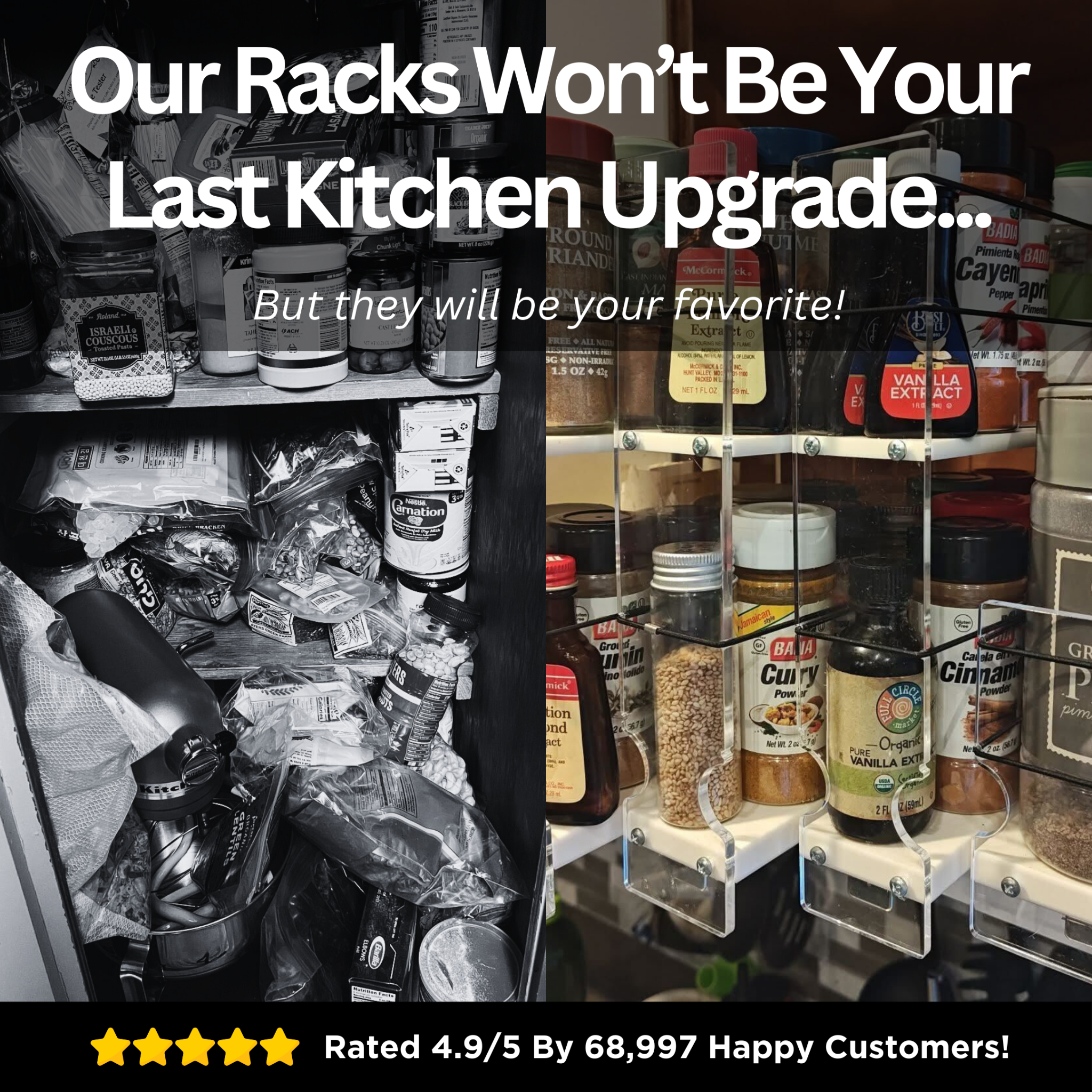 Vertical Spice Facebook ad: Experience the ultimate spice organizer: built to last!