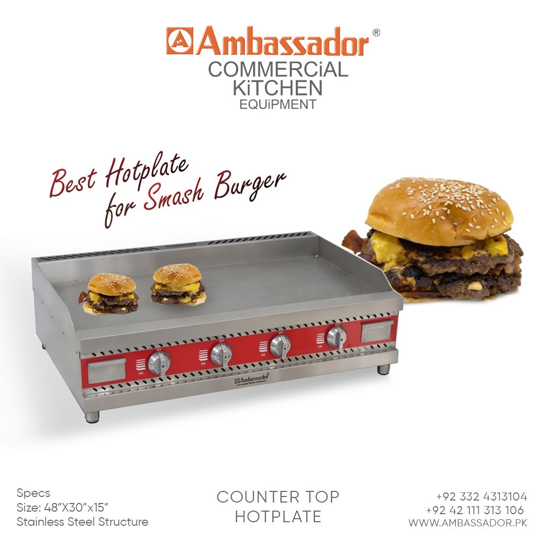 Ambassador commercial Kitchen Equipment Facebook ad: Hot Plate for Restaurant