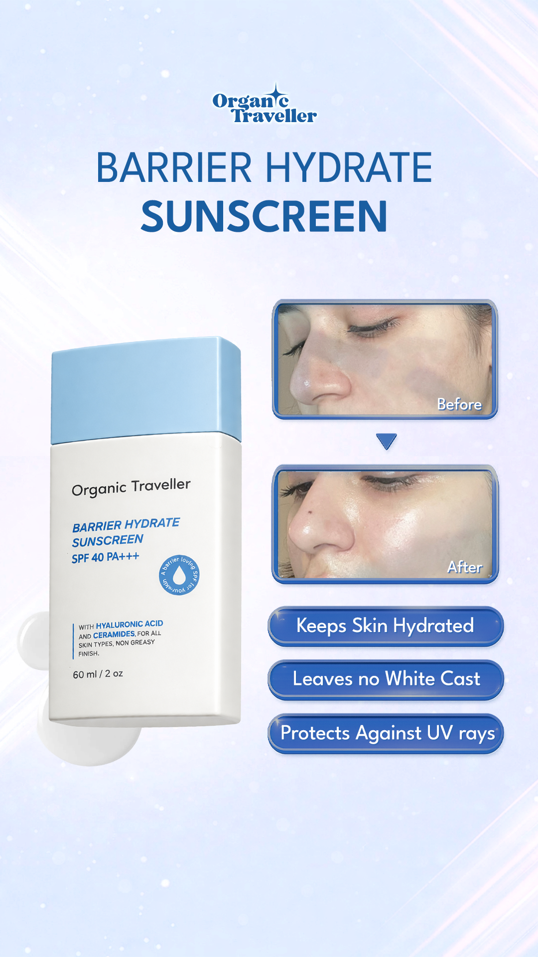 Organic Traveller - Skincare Facebook ad