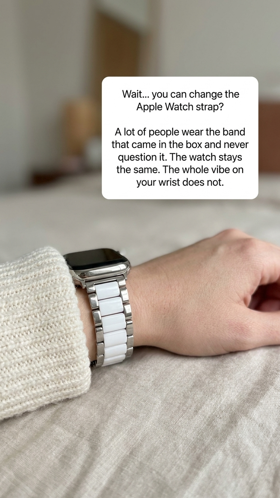 WizeBand Facebook ad: Wait. you can change the Apple Watch strap?