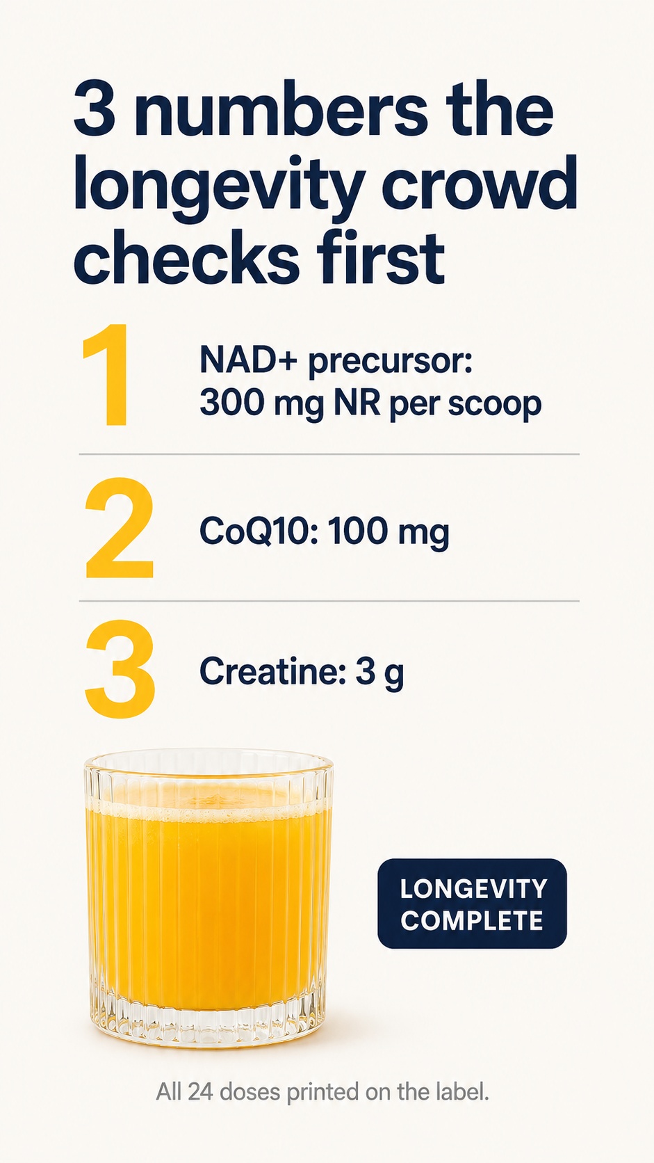 The Longevity Store Facebook ad