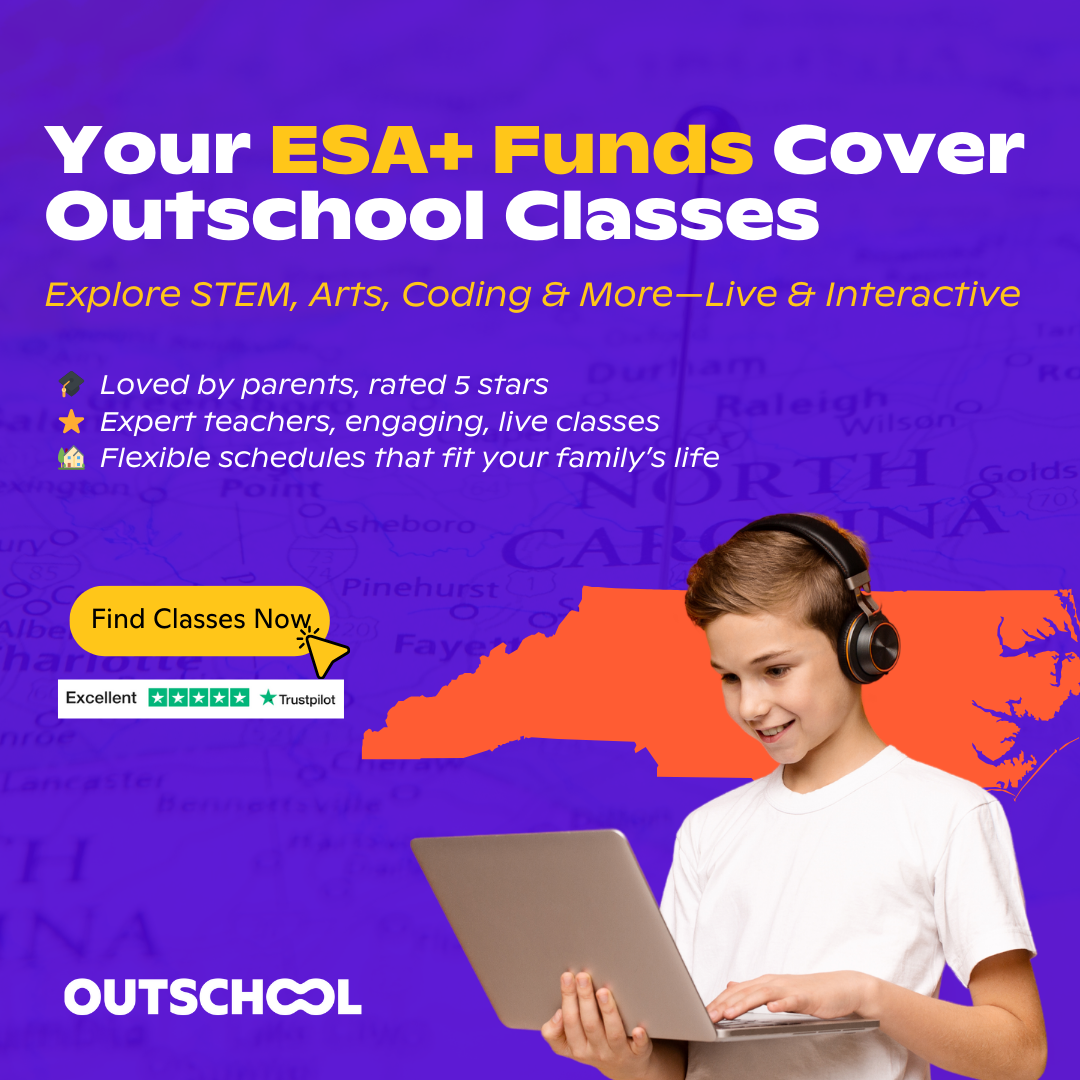 Outschool Facebook ad