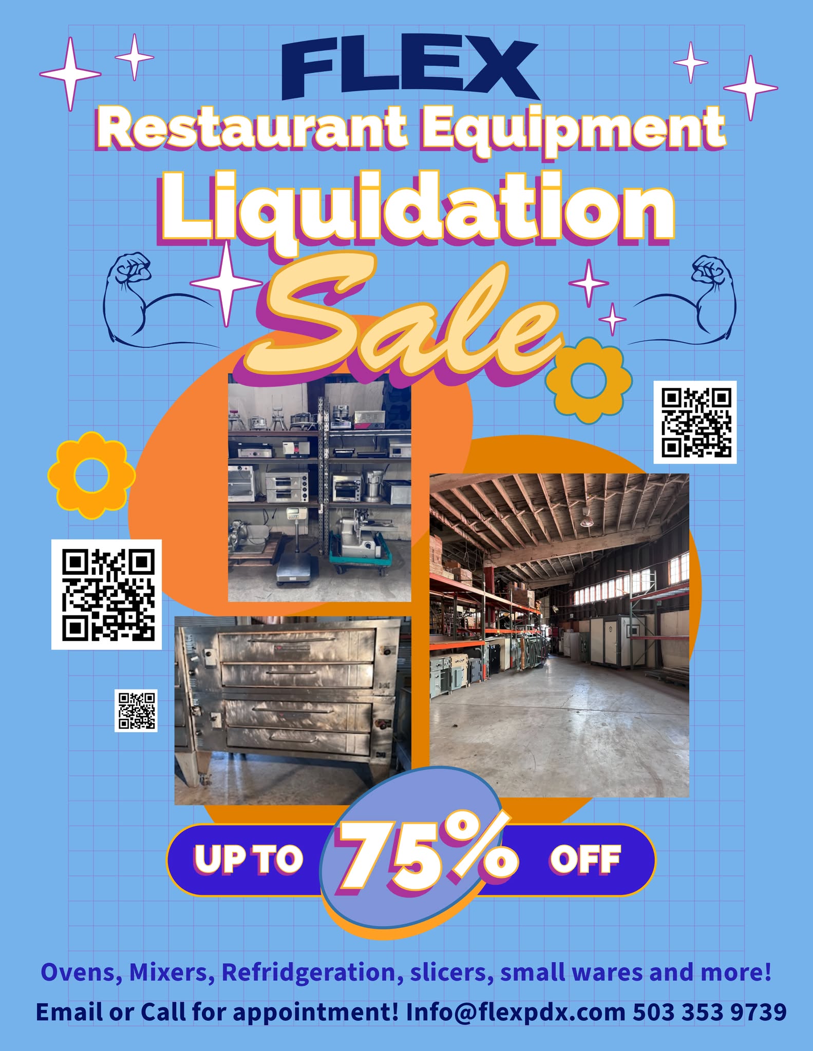 Flex Delivery Facebook ad: Equipment Liquidation