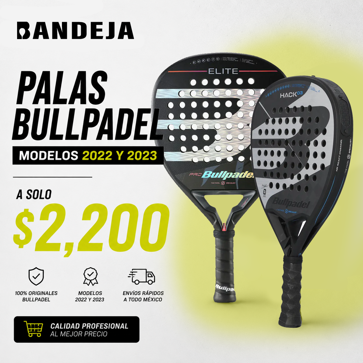 Bandeja Padel Store Facebook ad from May 11, 2026