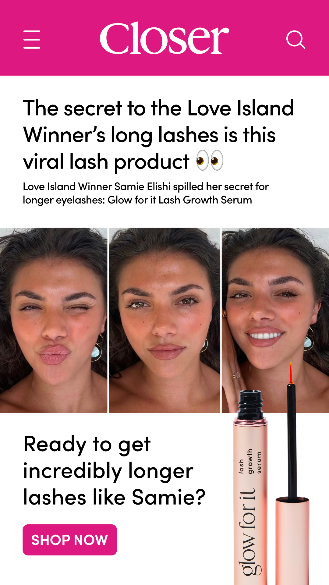 Glow For It Facebook ad