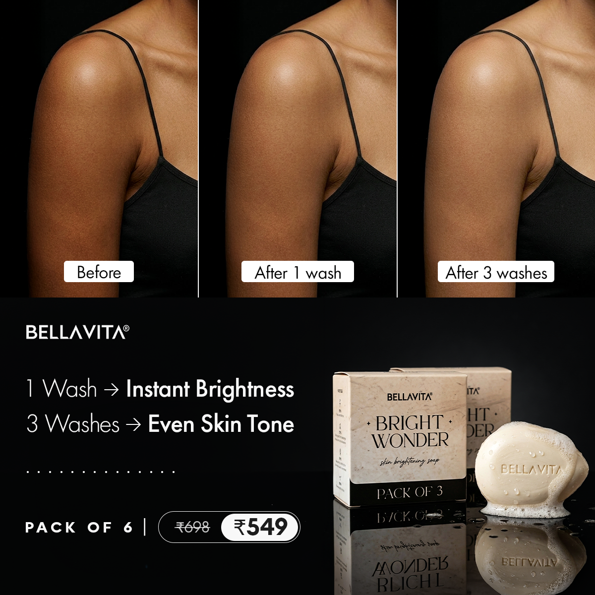 BellaVita Beauty Facebook ad: Glow That Lasts Longer