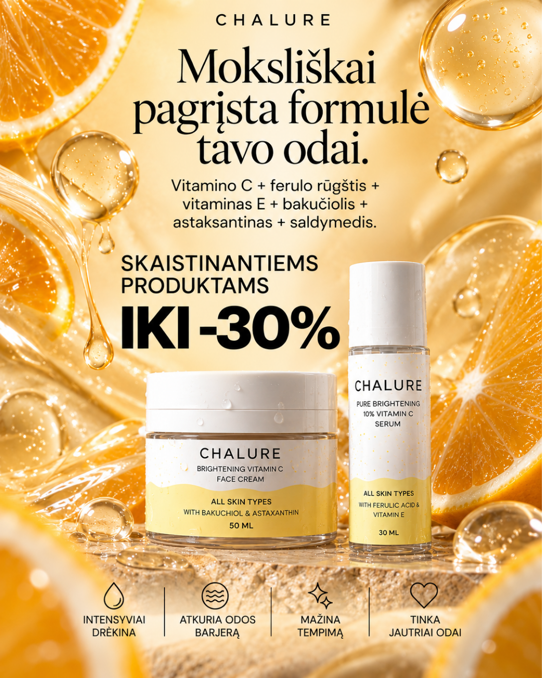 CHALURE Facebook ad: IKI -30% VISKAM