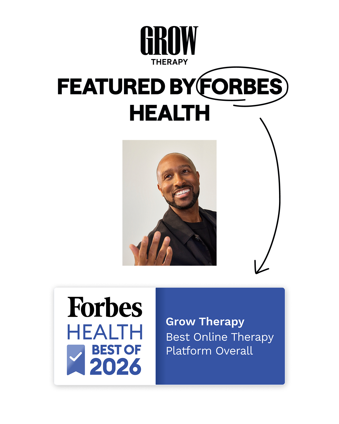 Grow Therapy Facebook ad: The reviews back this one up