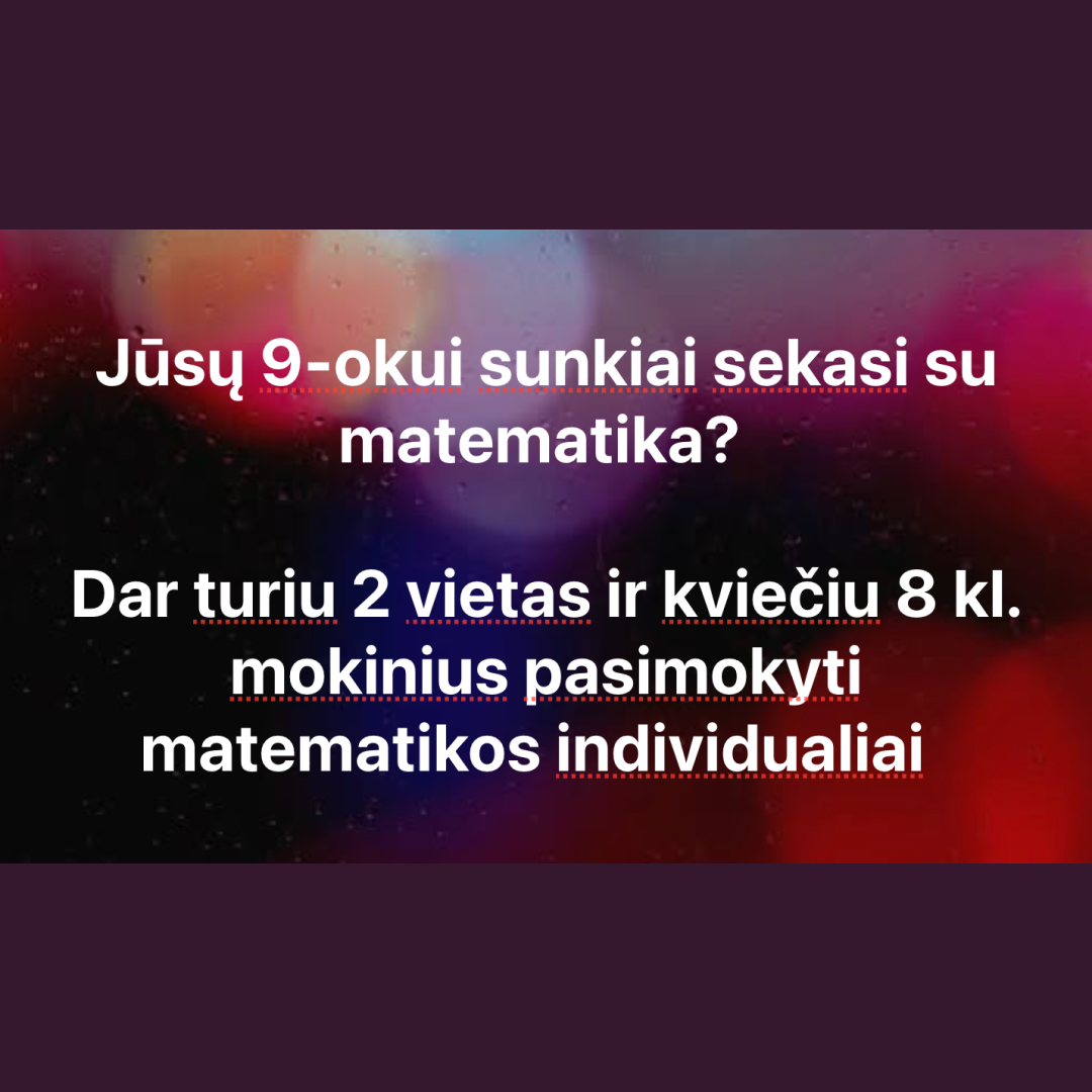 Matematikos korepetitorius Arnas Facebook ad: Išankstinė registracija