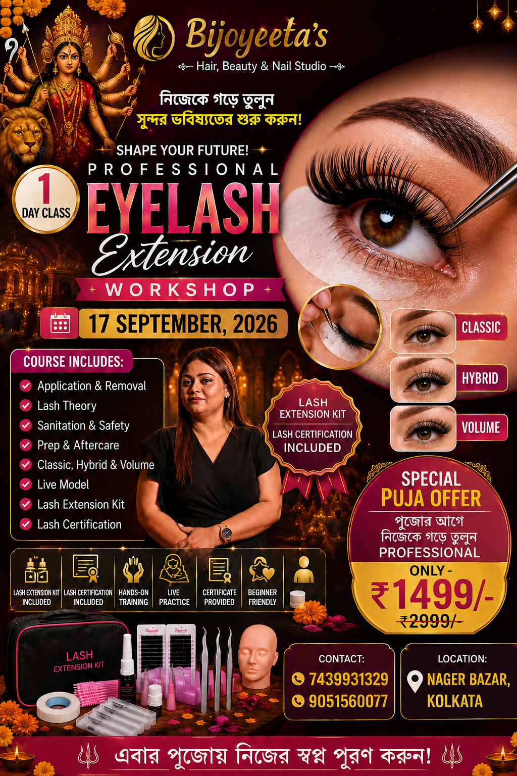 Bijoyeeta's- Professional Nail Art Academy Facebook ad: Special Puja Offer, মাত্র ₹1499/-