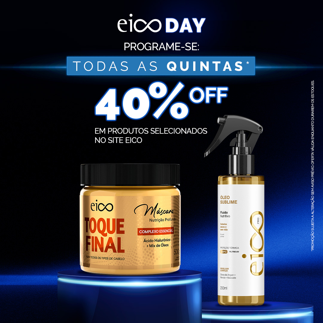 Eico Facebook ad: EICO | Cosméticos Profissionais e Veganos com 5% OFF no PIX