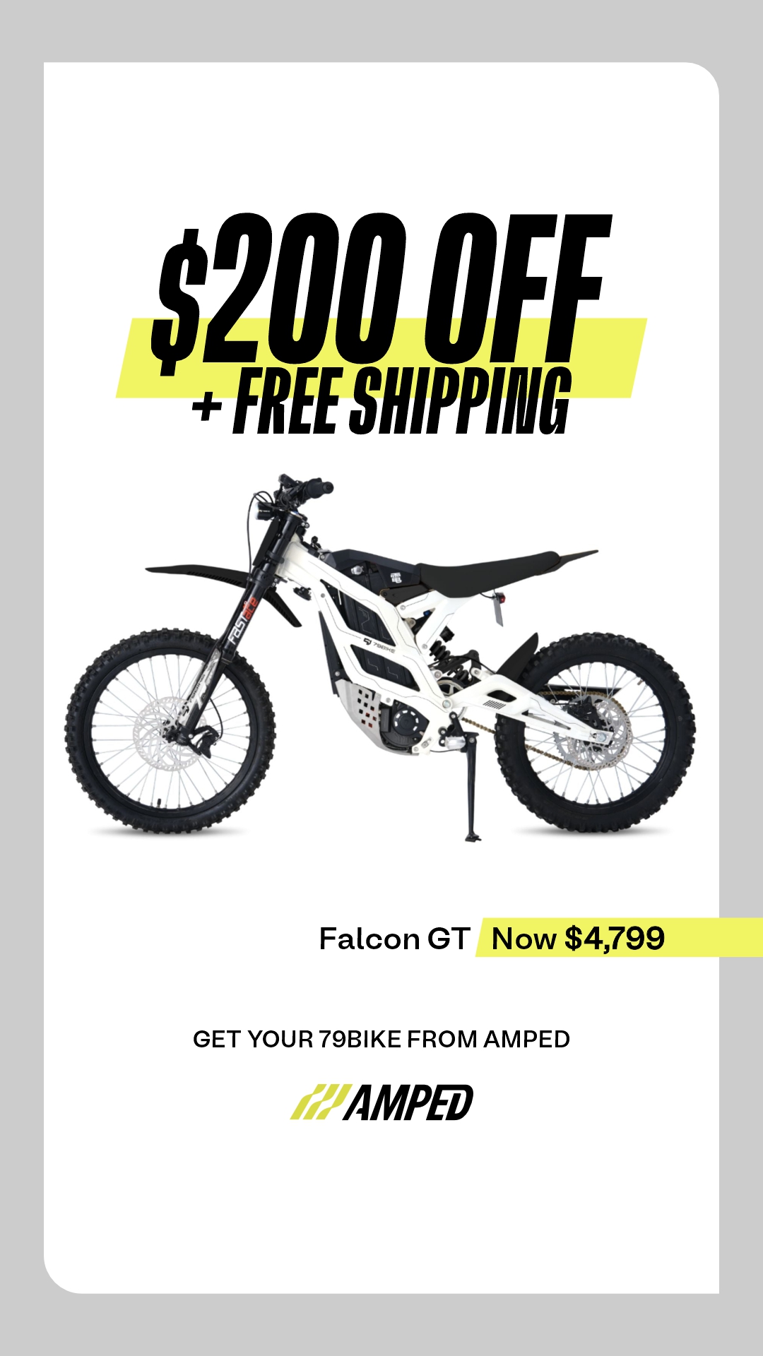 Amped Bikes Facebook ad