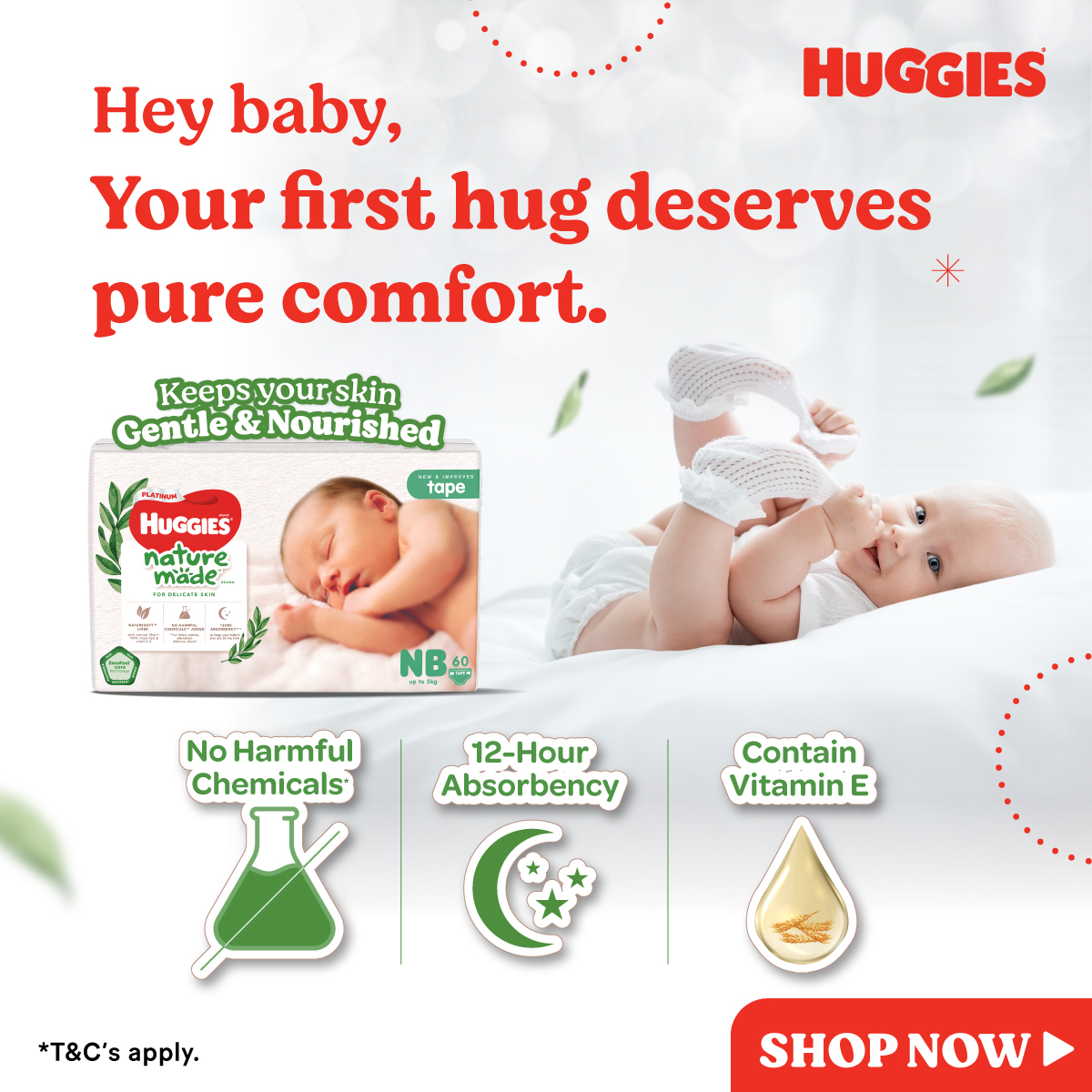 Huggies Singapore Facebook ad: Keeps skin soft and nourished
