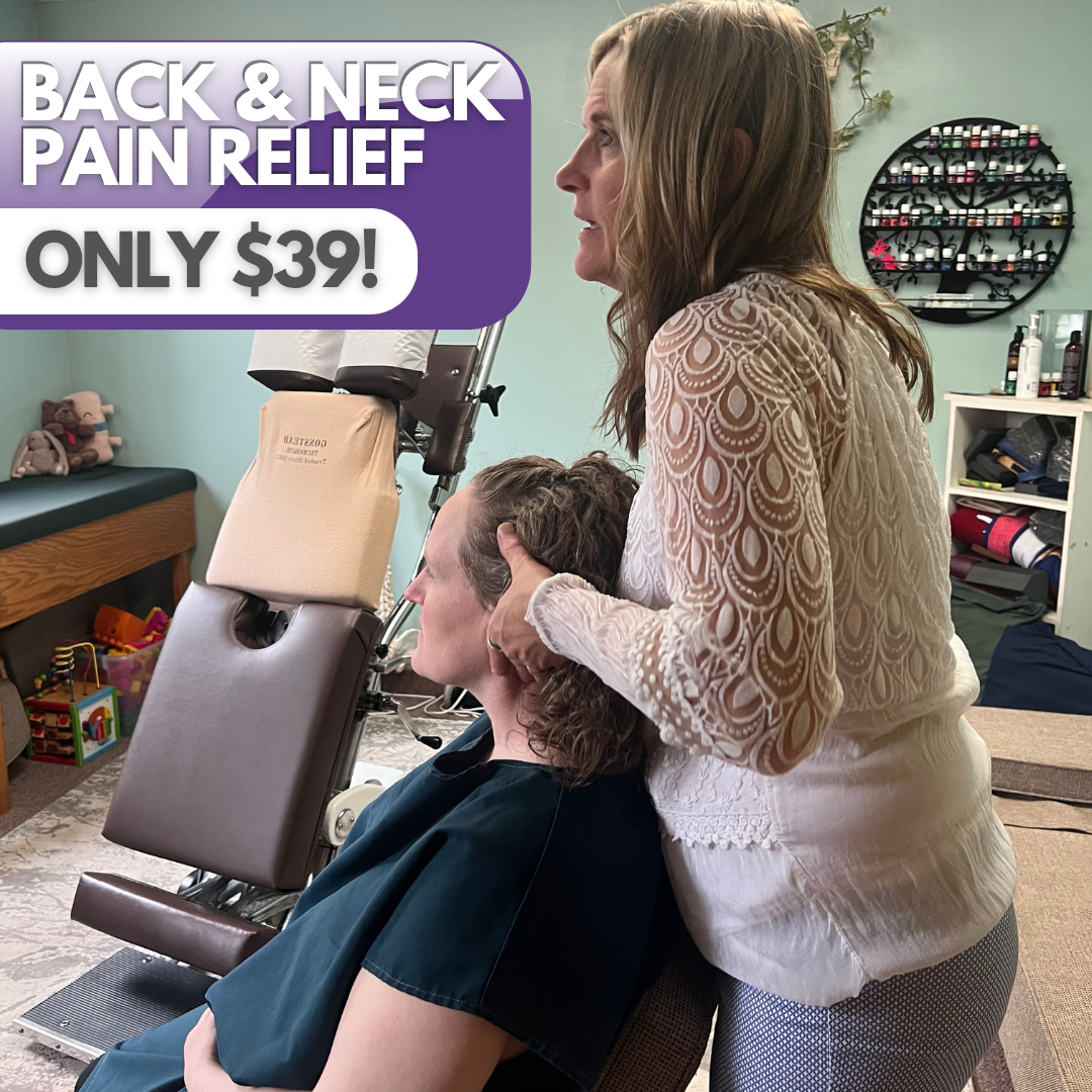 Studer Chiropractic, P.C. Facebook ad: Don’t Settle for Pain, Get Answers for $39!
