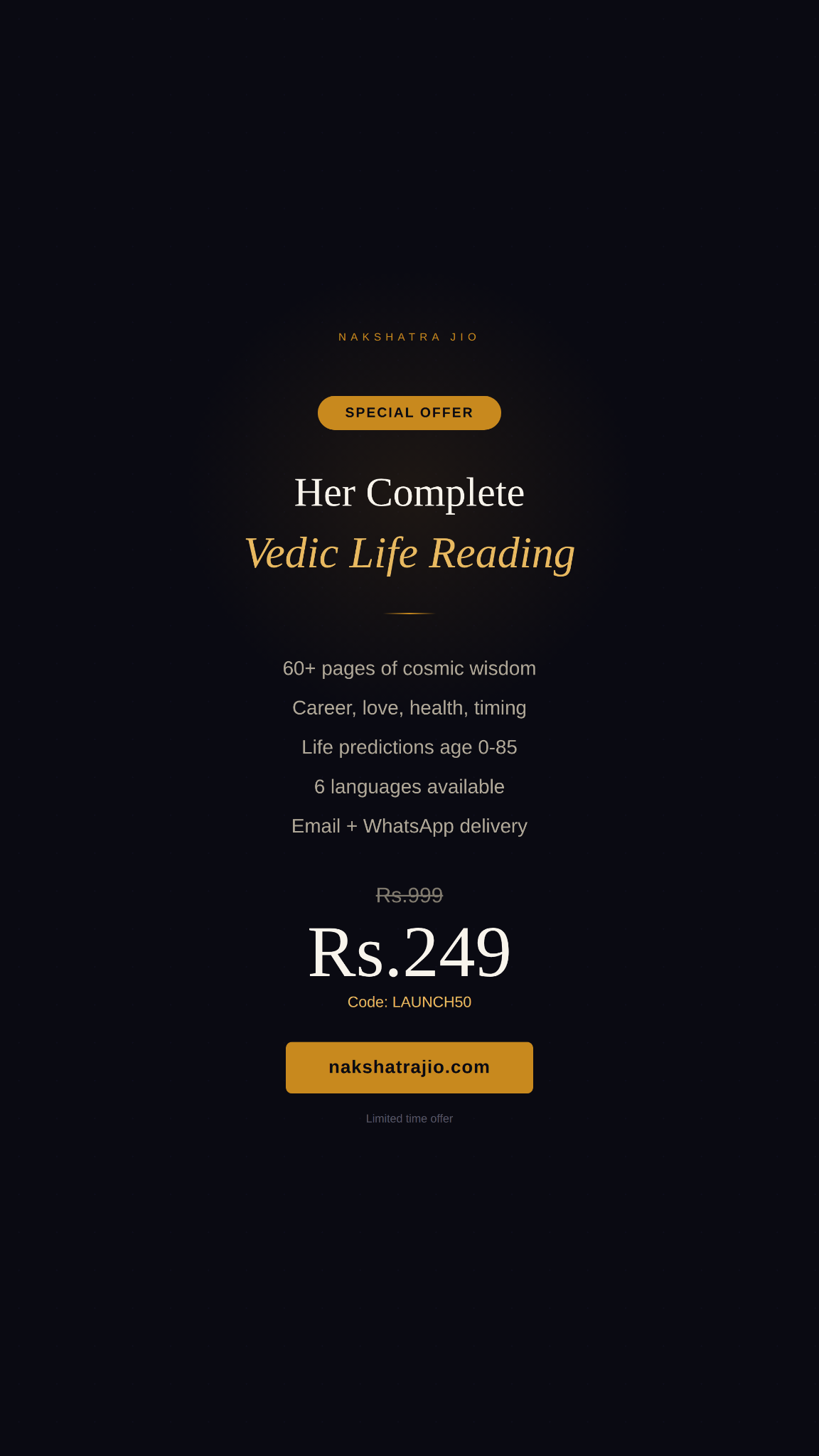 Nakshatra Jio Facebook ad