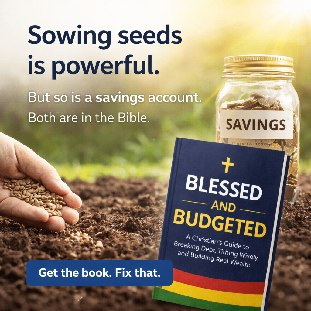 Spiritual Archaeologist Facebook ad: Blessed and Budgeted: A Christian's Guide to Breaking…