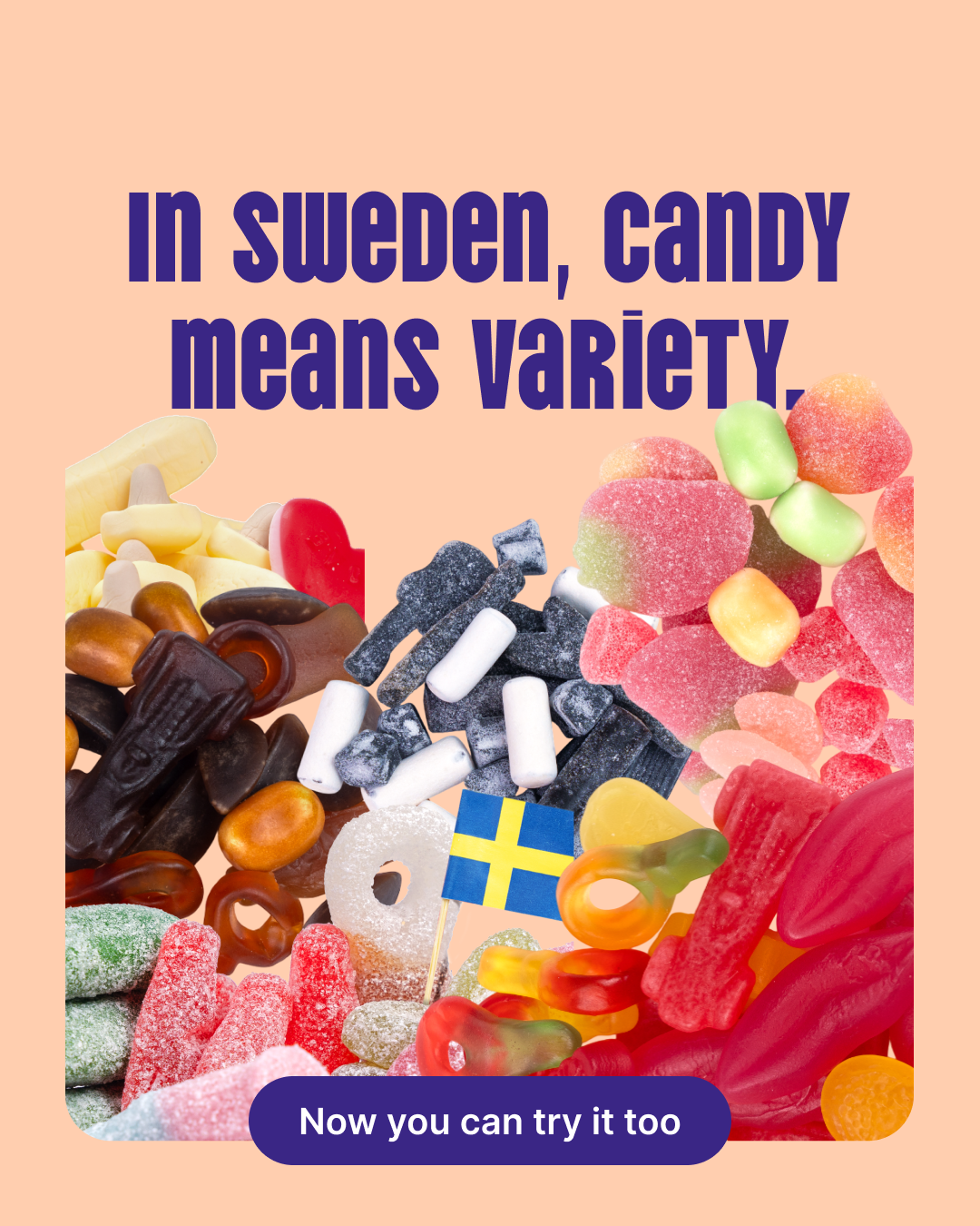 Swedish Candy Facebook ad