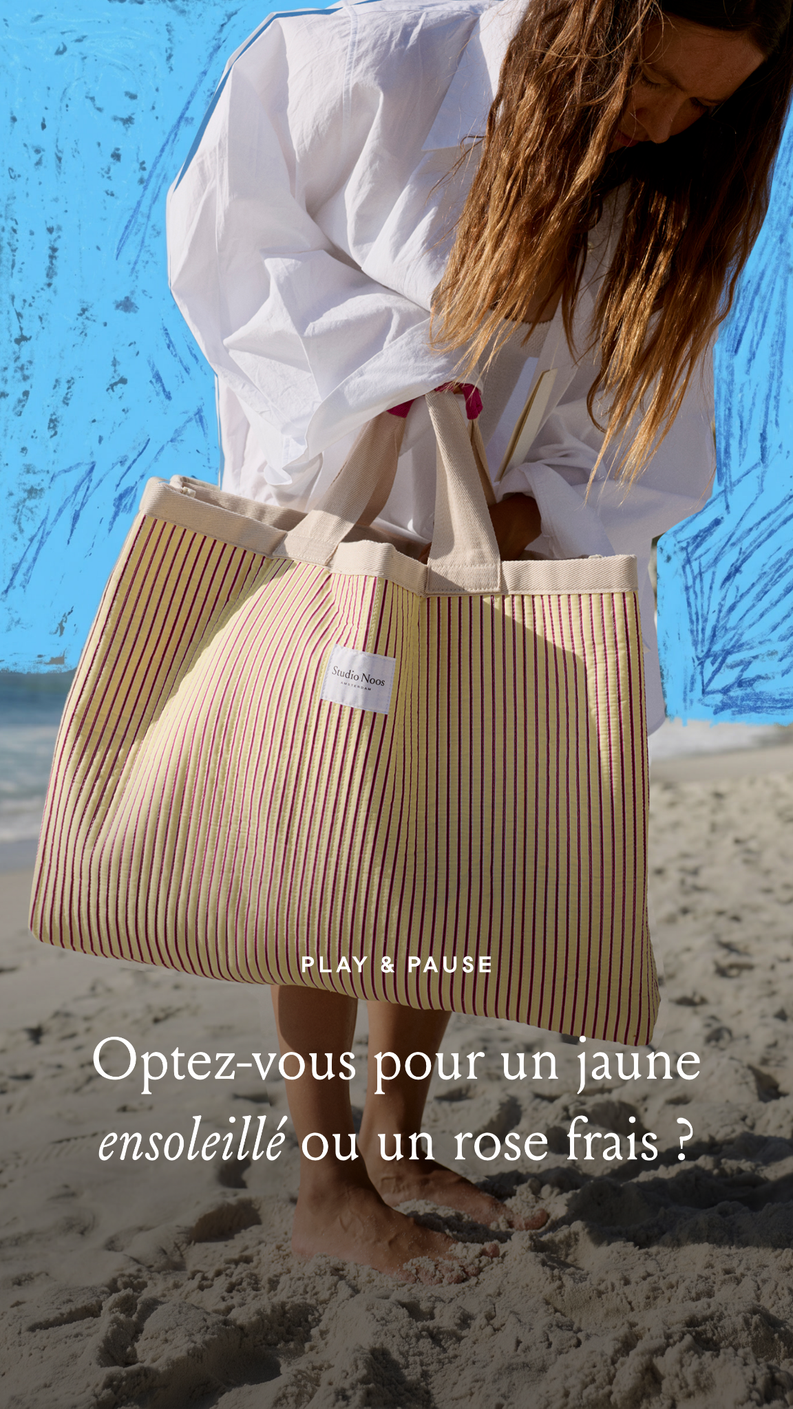 Studio Noos Facebook ad: Nouveautés! Collection Poplin Striped