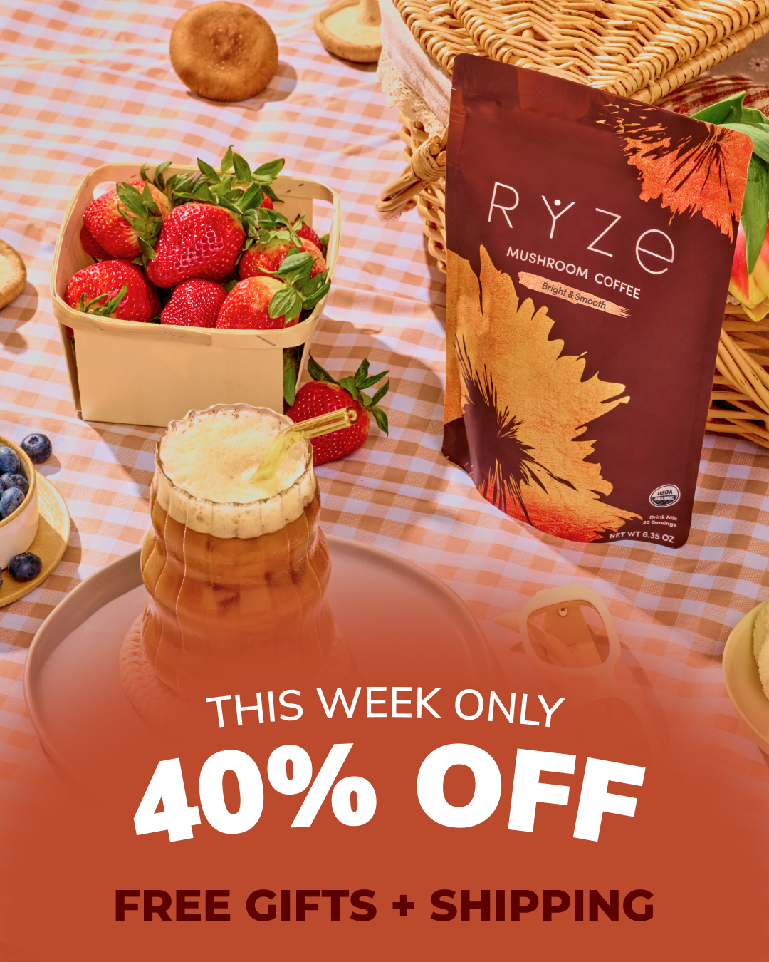 RYZE Superfoods Facebook ad