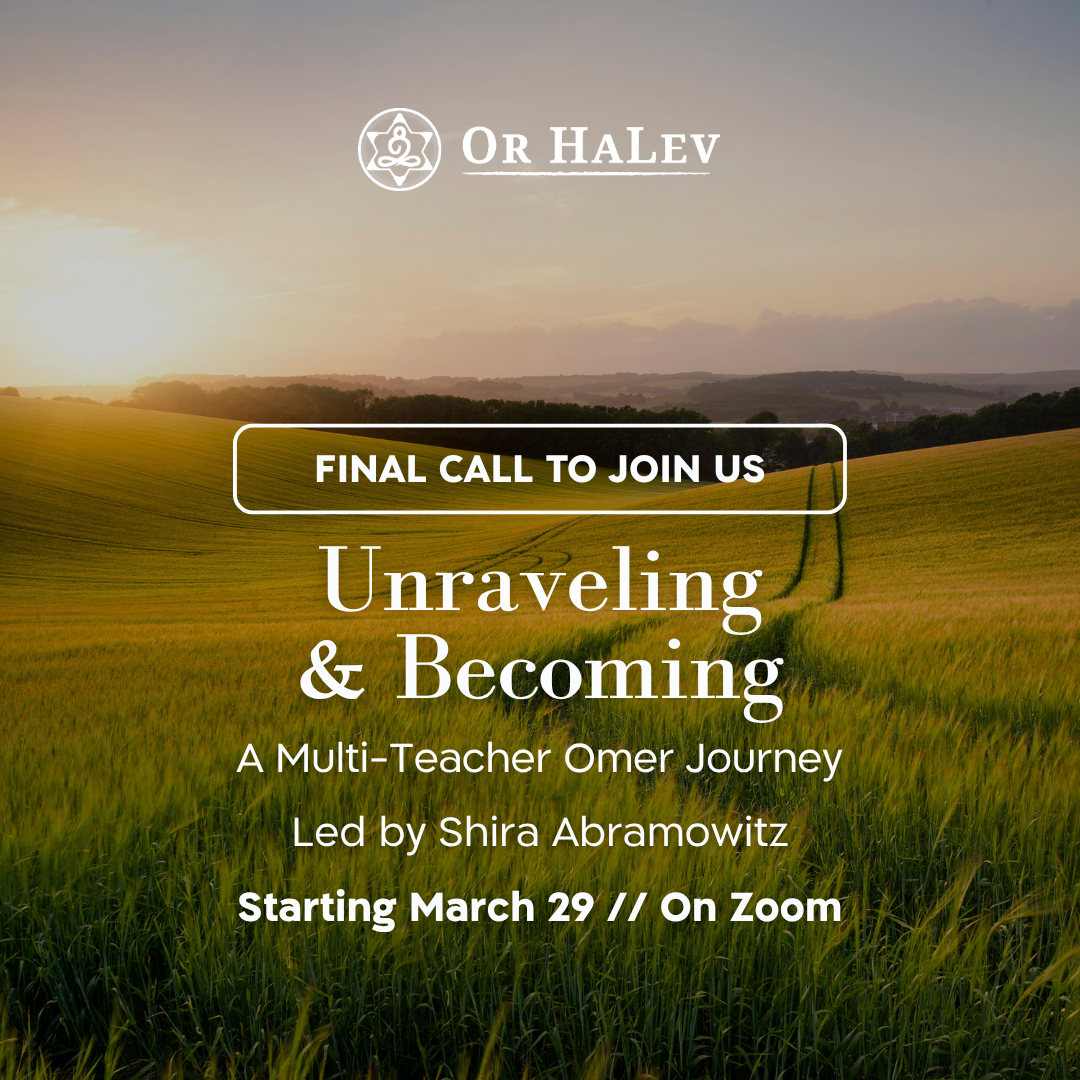 Or HaLev - Center for Jewish Spirituality & Meditation Facebook ad: Last chance to register