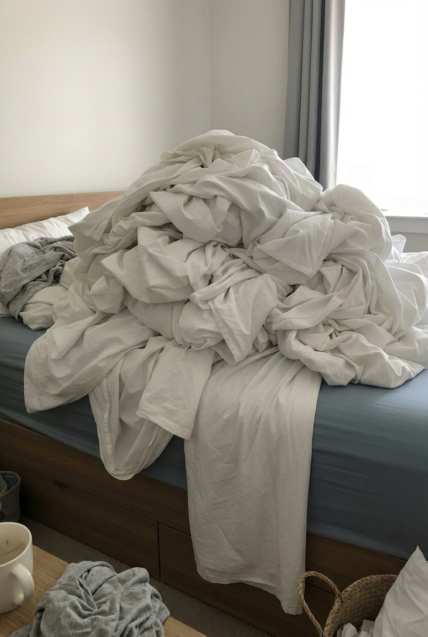 Espace Bien-Être Facebook ad: Le « drap bizarre » dans notre Airbnb 5 étoiles