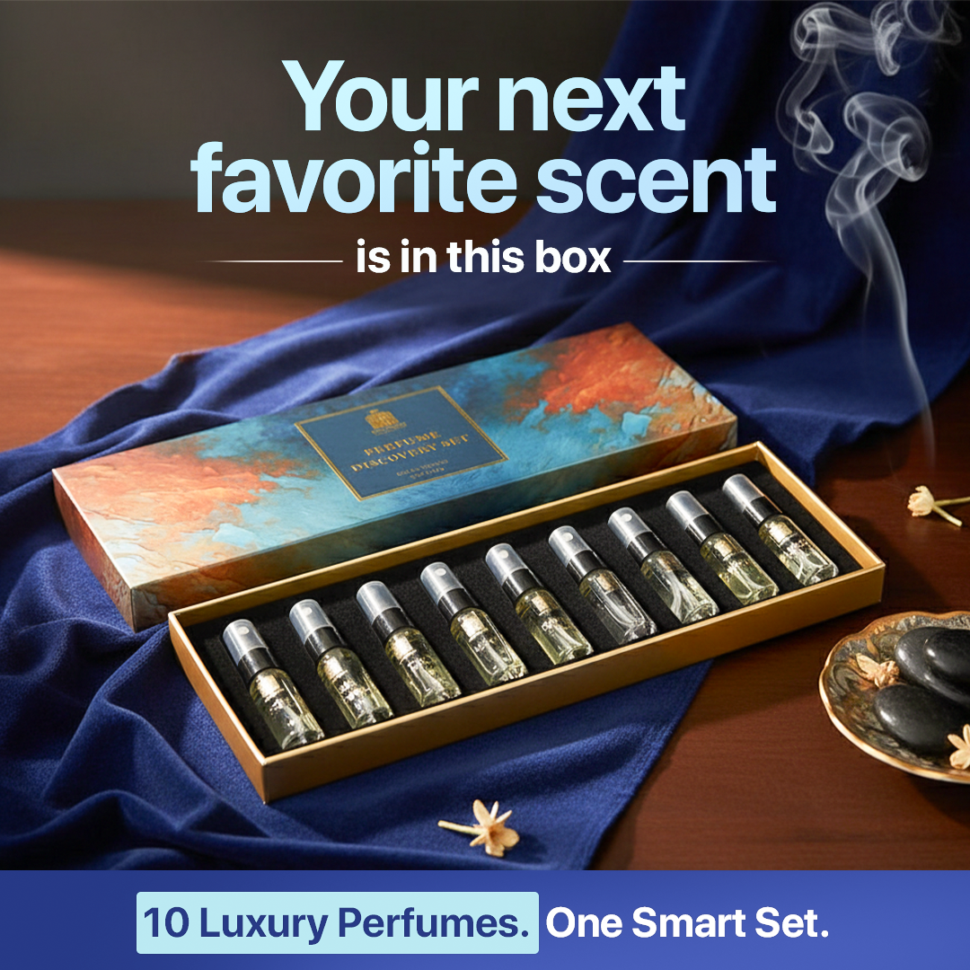 Adil Qadri Facebook ad: 10 Scents. 1 Discovery Set