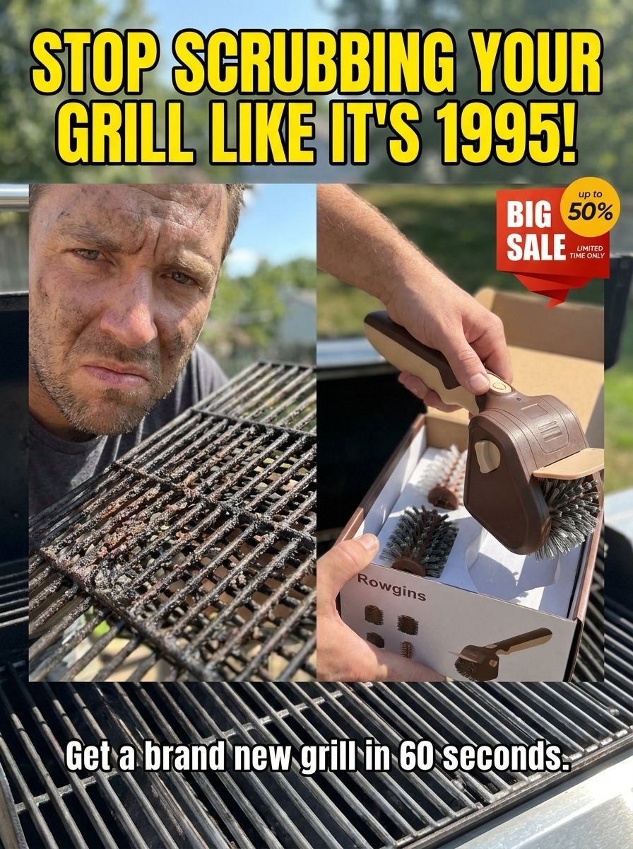Soleilumie Facebook ad: No More Scrubbing, Clean Grill, Better BBQ!