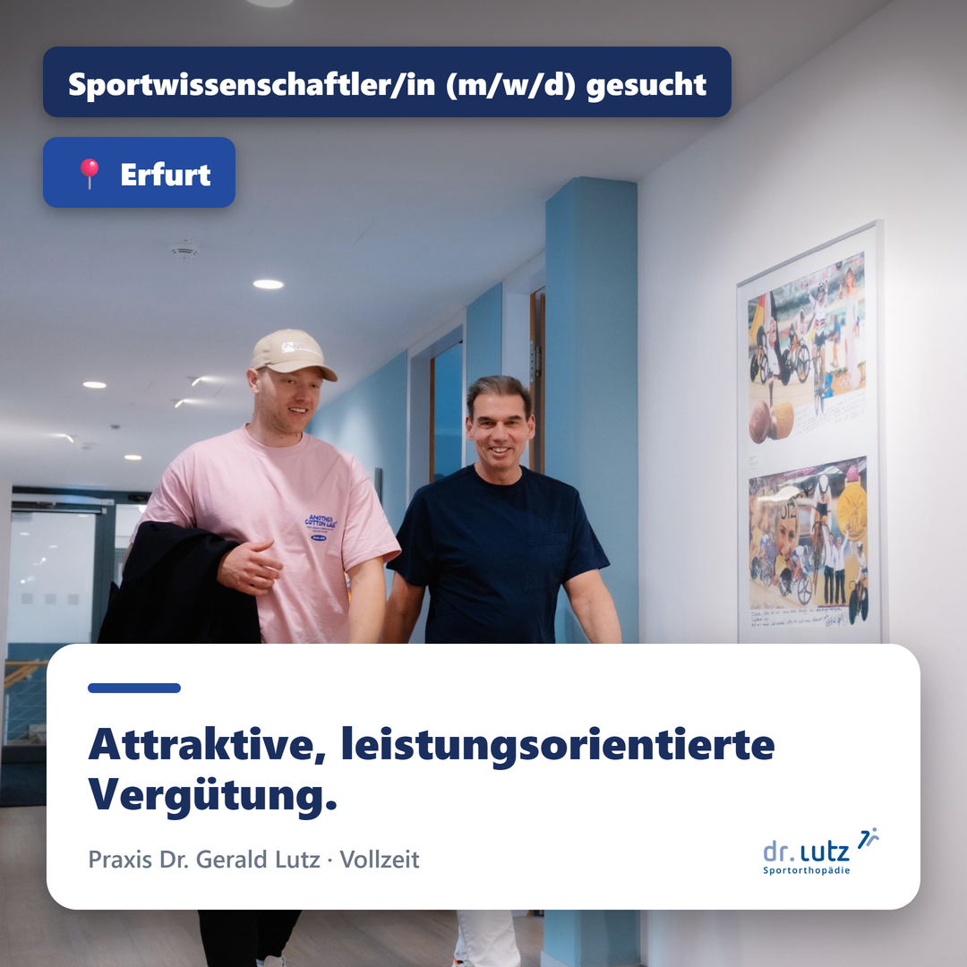 Sportorthopädie Dr. Lutz Facebook ad: Sportwissenschaftler/in (m/w/d) in Erfurt