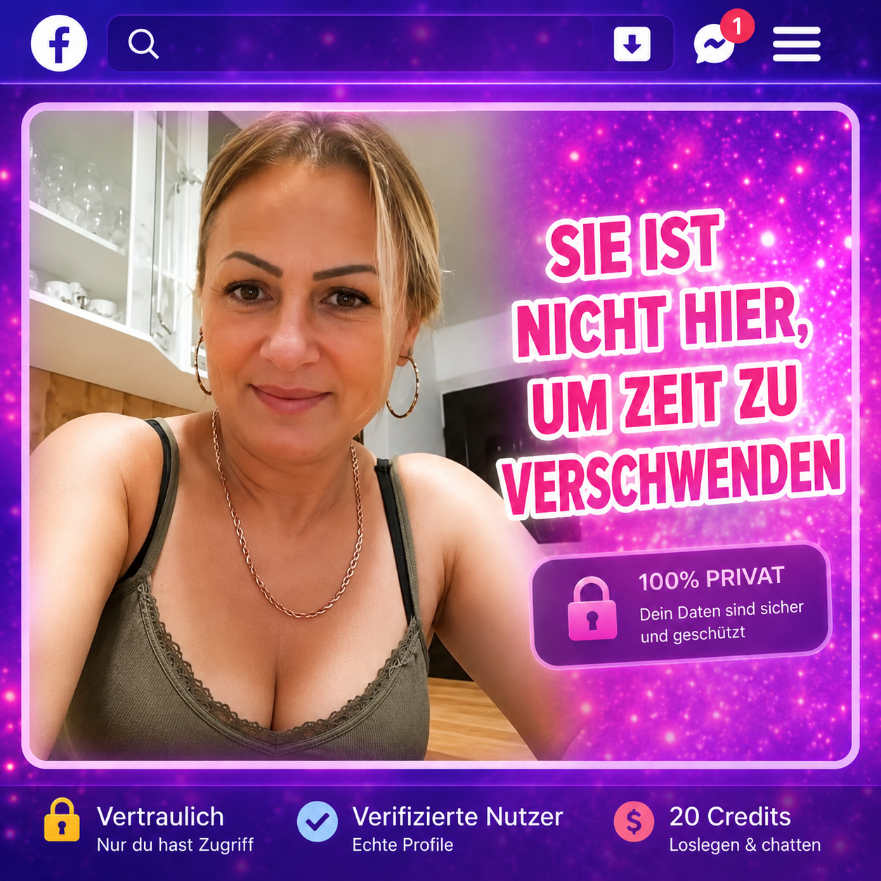 Gotiglacialsh Facebook ad: Tippe, um zu sehen, wer online ist
