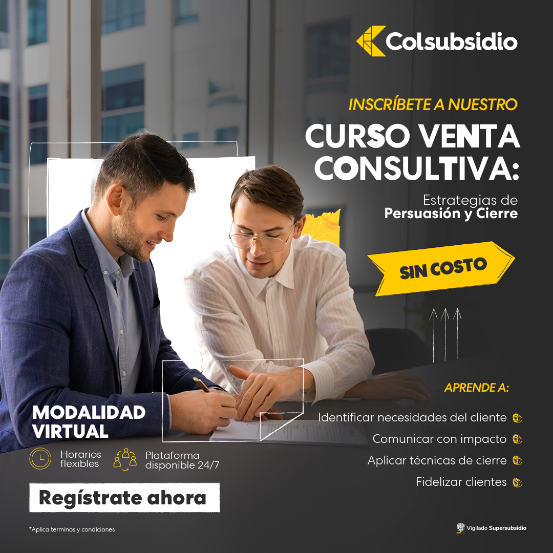 Colsubsidio Facebook ad: Domina la venta consultiva