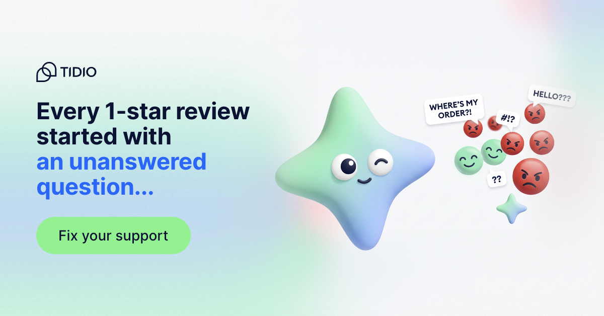 Tidio Facebook ad: Keep the customers you paid to win