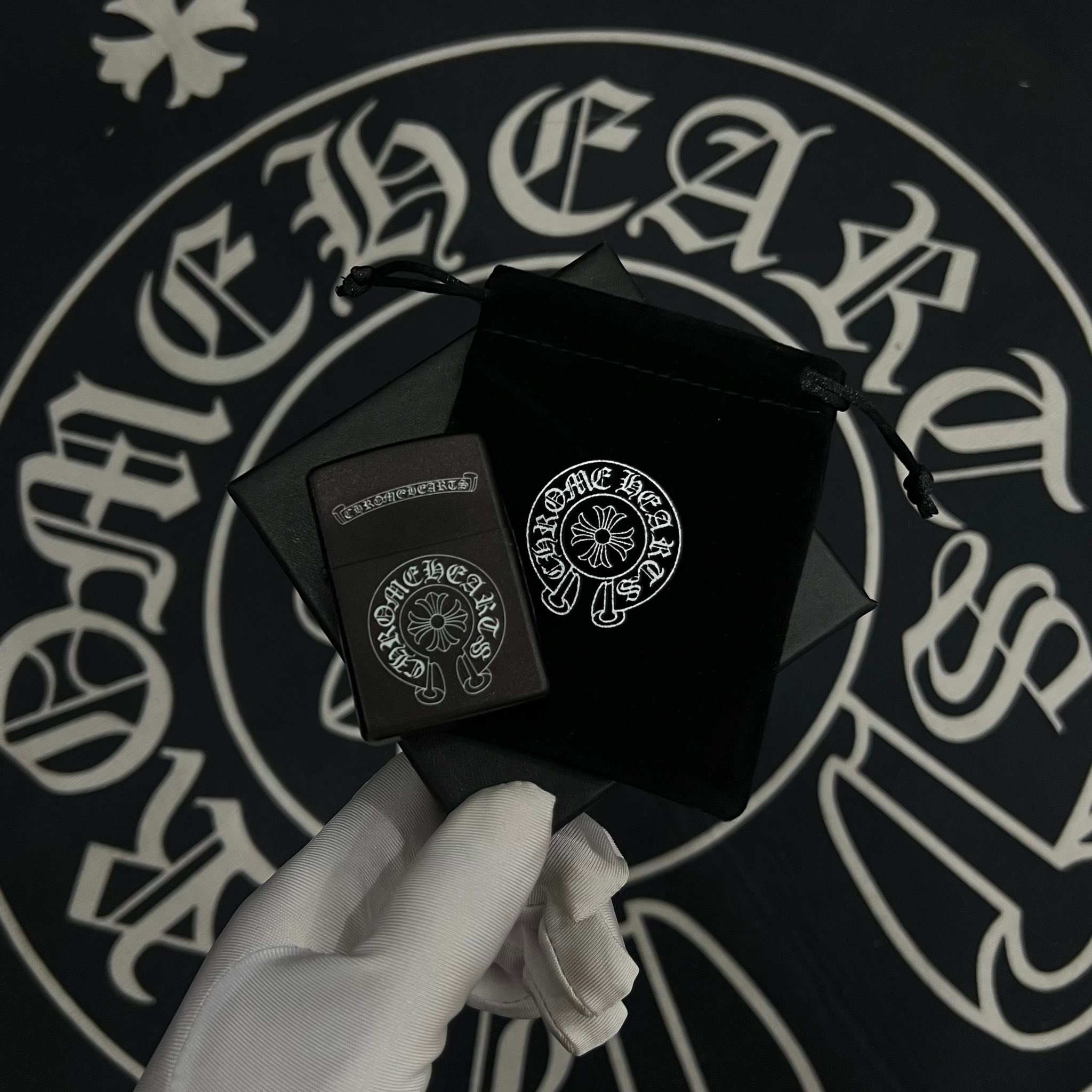 The HIGH SHOP Facebook ad: Zippo Chrome Hearts