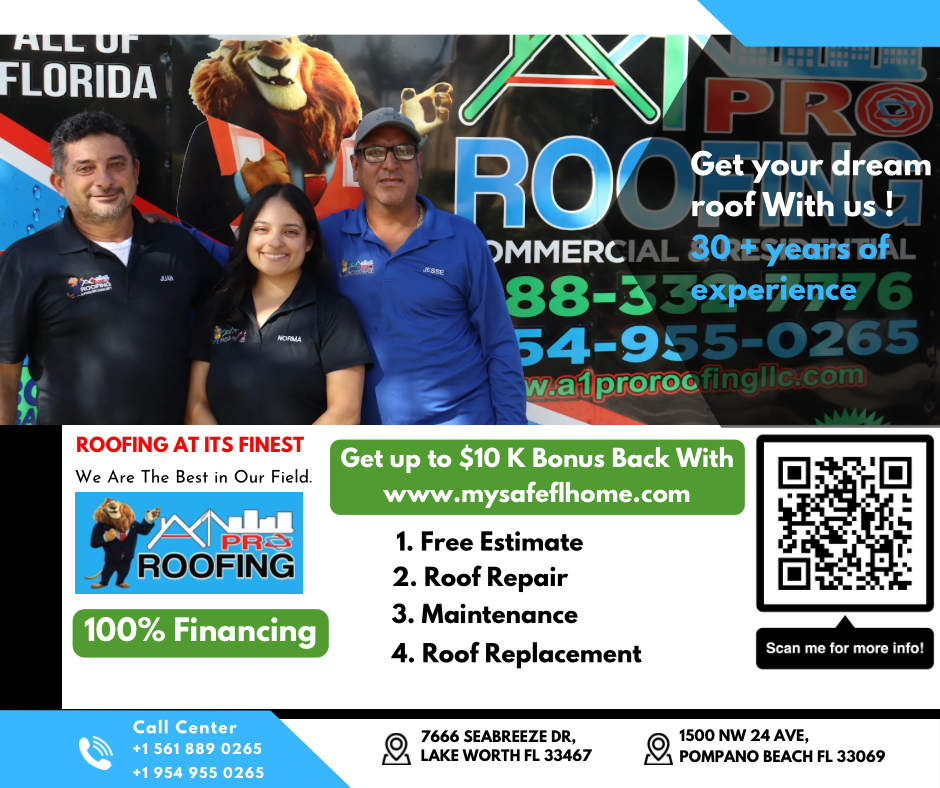 A1 Pro Roofing, LLC Facebook ad from Aug 21, 2024