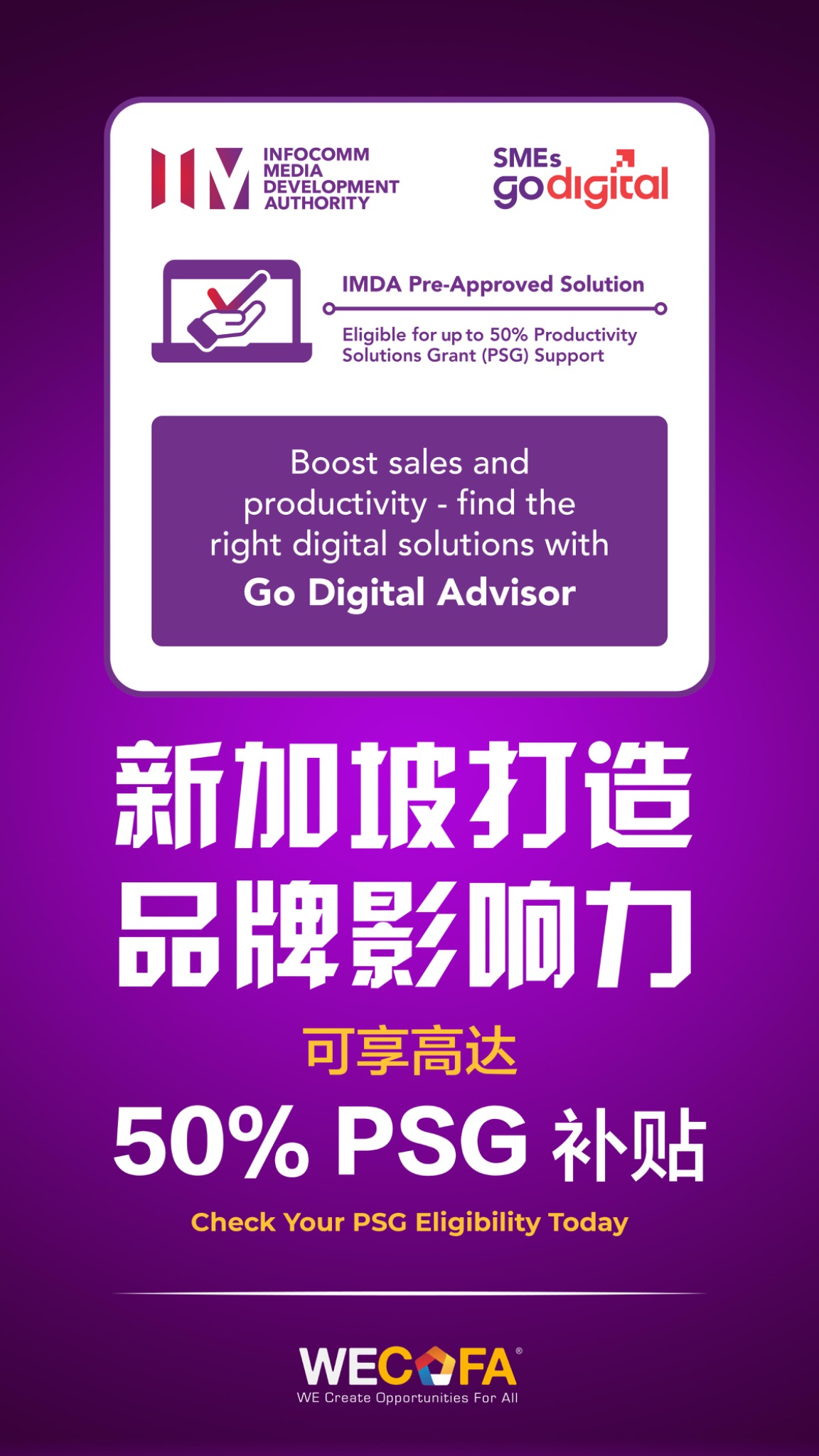 Wecofa Digital Marketing Agency Facebook ad from May 27, 2026