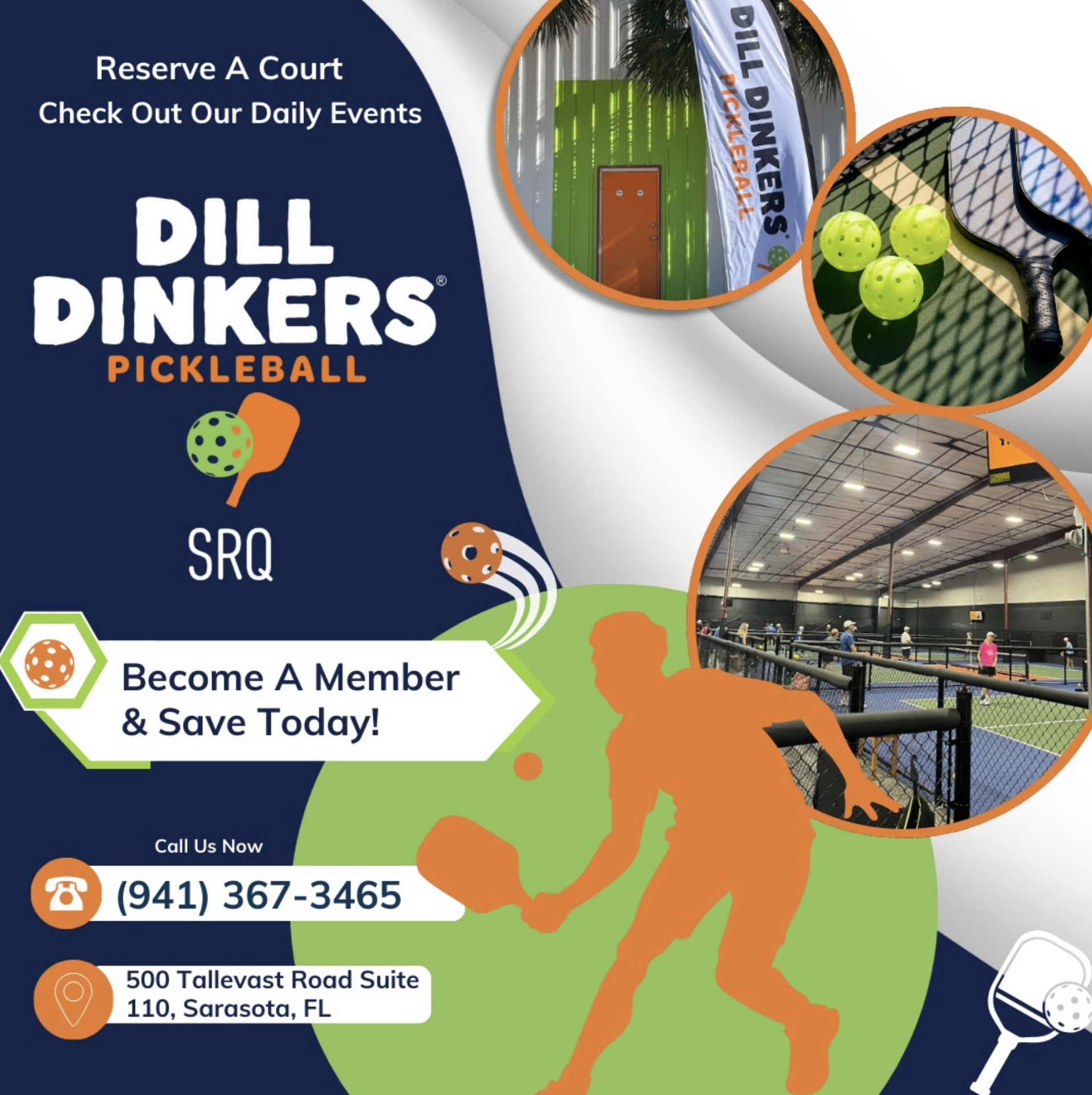 Dill Dinkers SRQ FL Facebook ad: SARASOTA PICKLEBALL