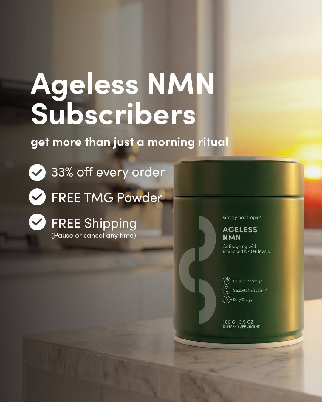 Simply Nootropics Facebook ad