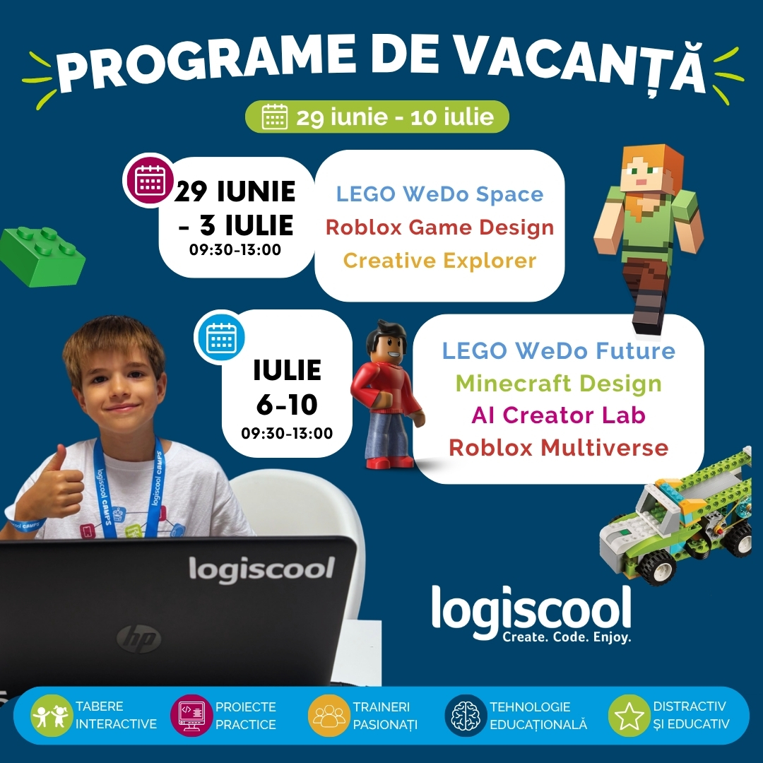Logiscool Oradea Facebook ad: Cea mai tare aventură educațională a verii!