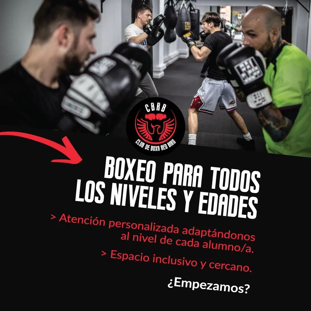 Club de boxa Red bird Facebook ad: ¿Quieres iniciarte en el arte del boxeo?